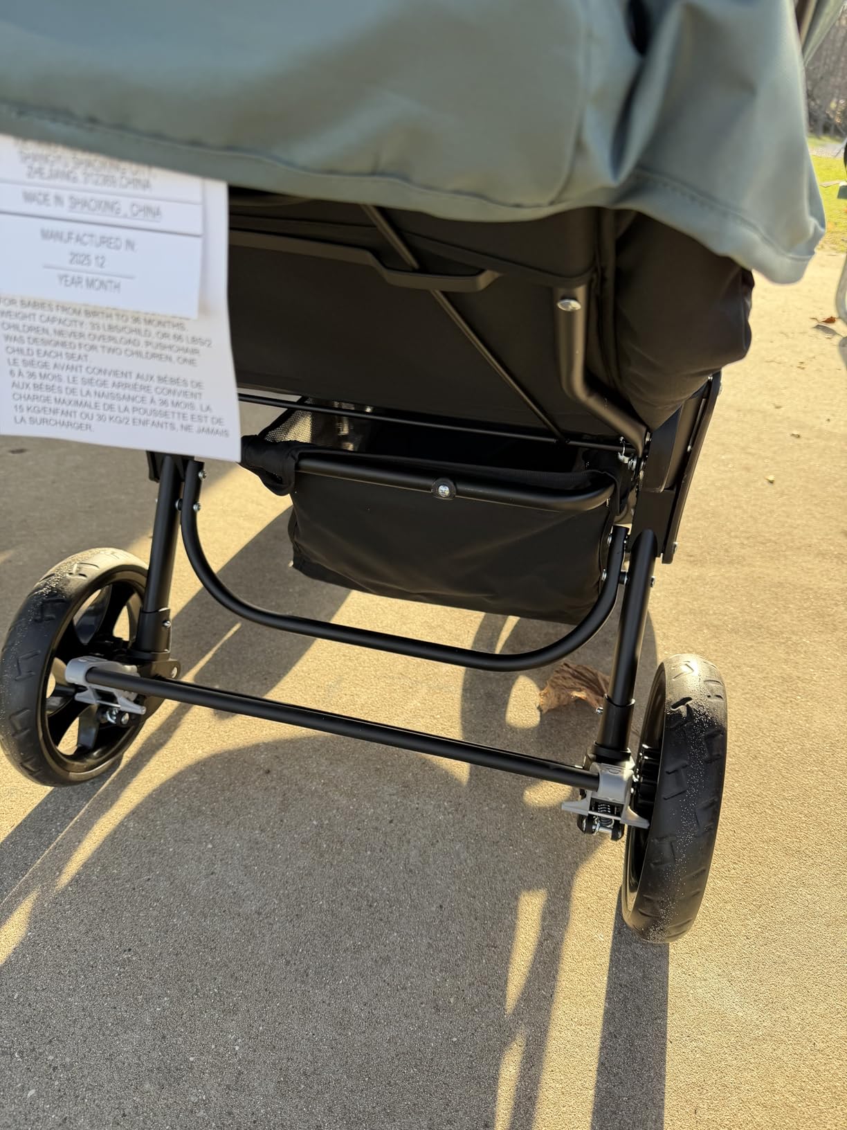 INFANS Double Stroller, Foldable Baby Tandem Stroller with Adjustable Backrest Canopy Footrest, 5-Point Harness, Storage Basket, Convertible Compact Twin Stroller for Infants and Toddlers customer photo 1