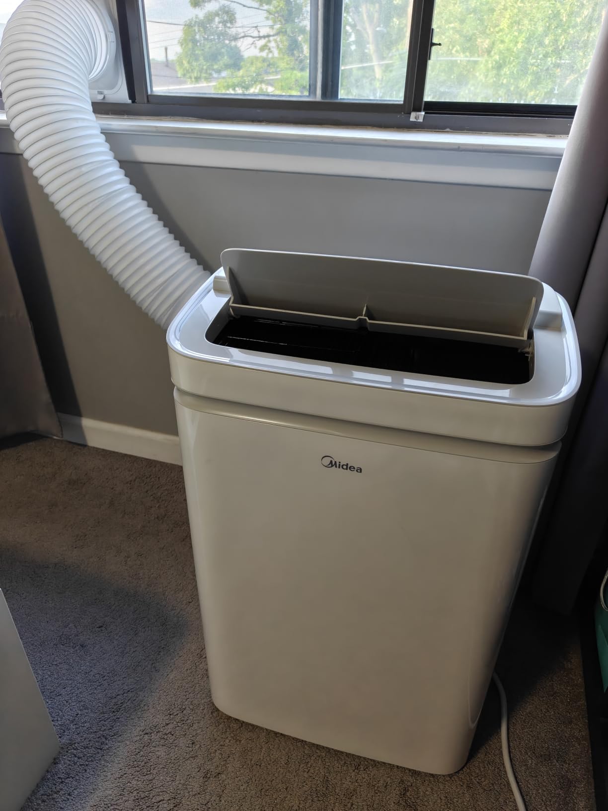 Midea 14,000 BTU ASHRAE Portable Air Conditioner, Cools up to 450 Sq. Ft. | 10,000 BTU SACC Portable AC, Smart APP & Remote Control, Amazon Alexa & Google Assistant, with Dehumidifier & Fan mode customer photo 1