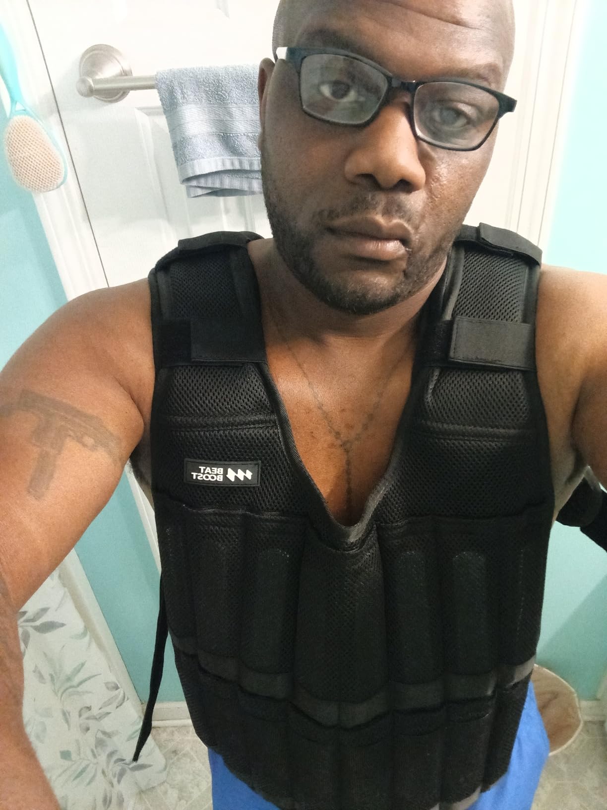 Weighted Vest Men 20lb/30lb/40lb/50lb/60lb Adjustable Weight Vest with Steel Plates Weights customer photo 2