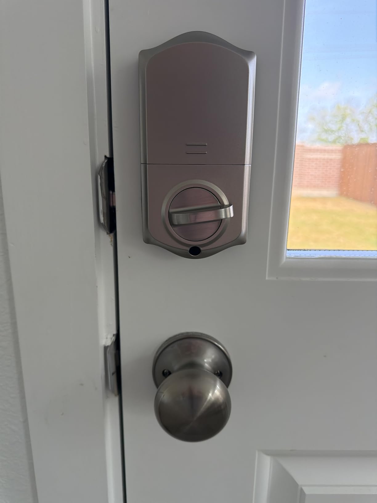 Veise VE017 Fingerprint Smart Door Lock with App Control, Satin Nickel | 8-in-1 Keyless Entry, Remote User Management, Auto Lock, Electronic Touchscreen Keypad, USB-C Port, Deadbolt for Front Door customer photo 2