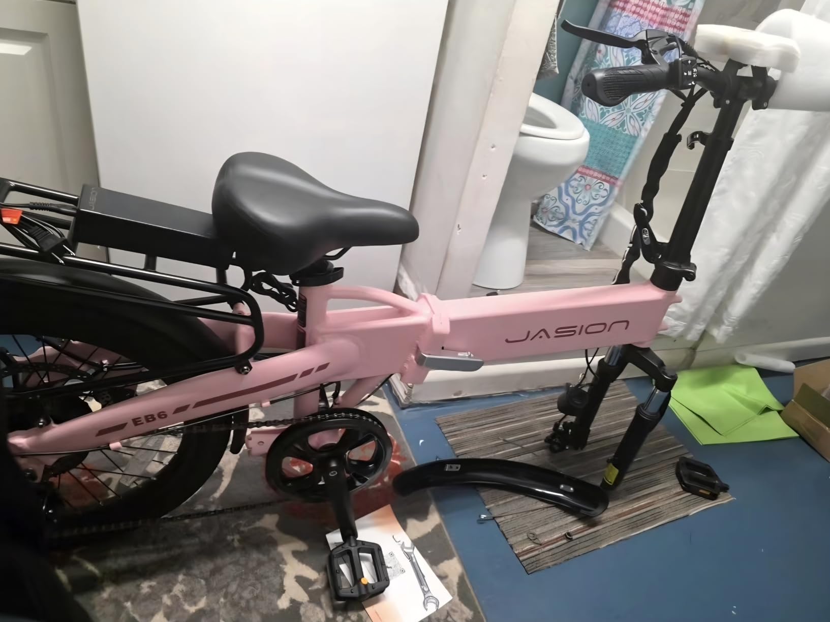 Jasion EB6 Foldable Electric Bike for Adults,【1200W Peak Motor, 25 MPH, 50 Miles Range】 20