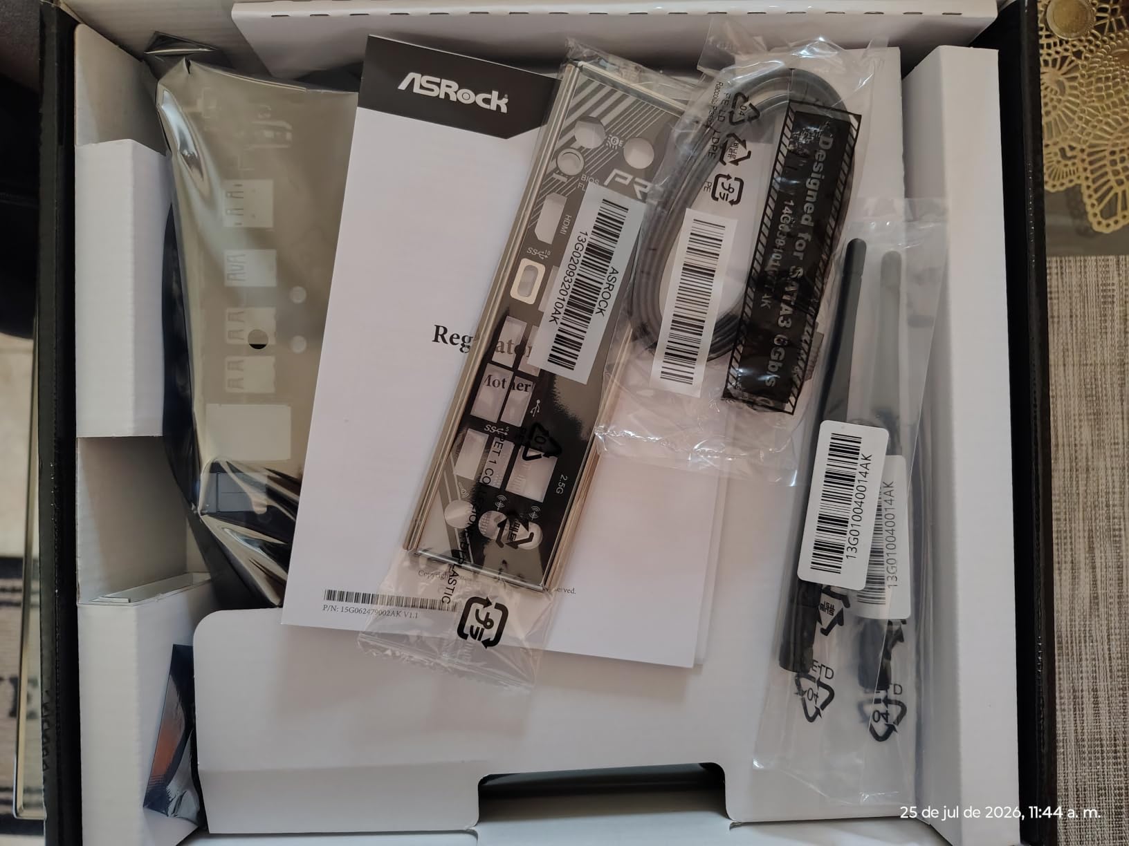 ASRock AMD B850M Pro A WiFi 6E Socket AM5 Ryzen 9000/8000/7000 Series DDR5 8000+ (OC) MHz 256GB Micro ATX Motherboard M.2 SATA3 6.0 Gb/s PCIe 5.0 BIOS Flashback 2.5G LAN customer photo 2