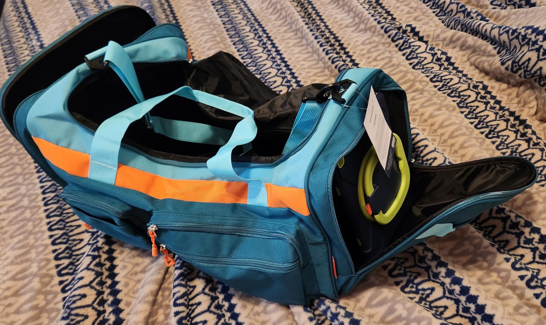 Large Kids Duffle Bag for Travel, Overnight or Weekend, Green Y customer photo 1