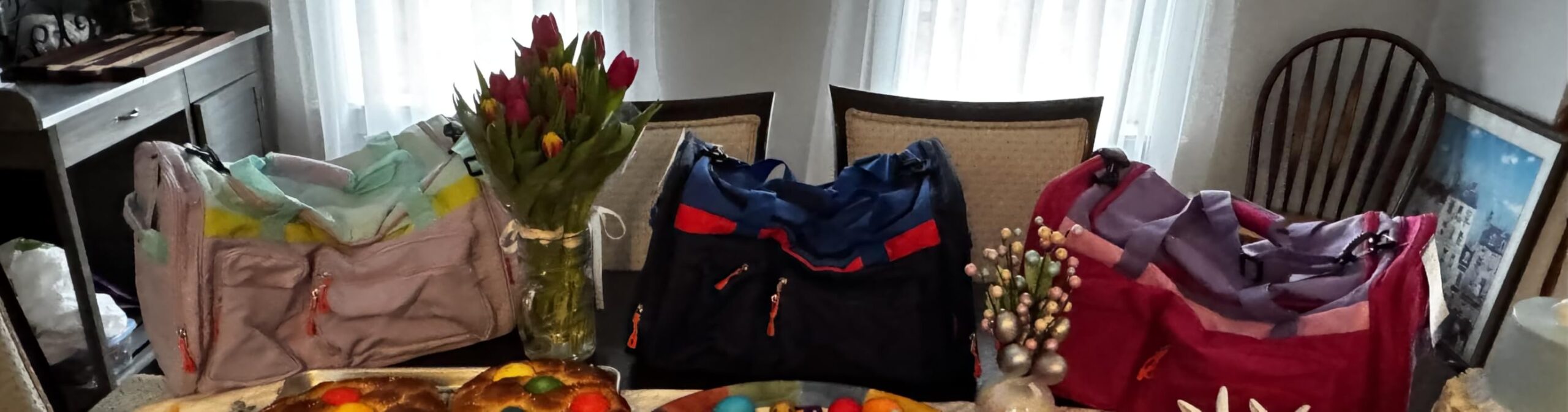 Large Kids Duffle Bag for Travel, Overnight or Weekend, Green Y customer photo 2