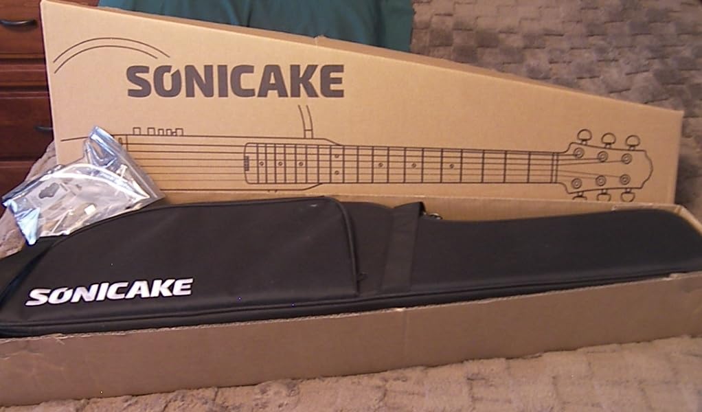 SONICAKE Acoustic Electric Travel Guitar QGT-01, Portable Practice Silent Guitar customer photo 1