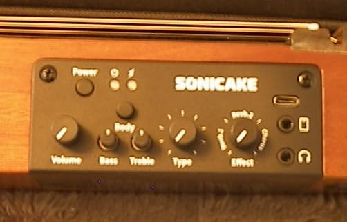 SONICAKE Acoustic Electric Travel Guitar QGT-01, Portable Practice Silent Guitar customer photo 2
