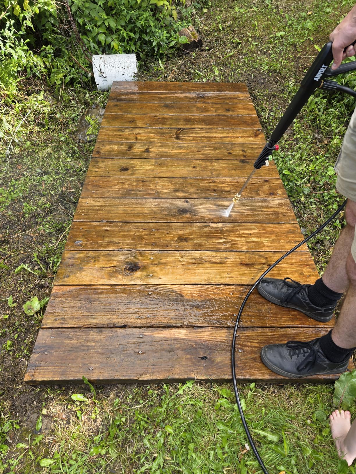 AIVOLT 4800PSI Electric Pressure Washer, Portable Power Washer with Anti-Tipping 4-Wheel Design, 36FT Cable & 25FT Hose, 4 Nozzles, Soap Tank customer photo 2