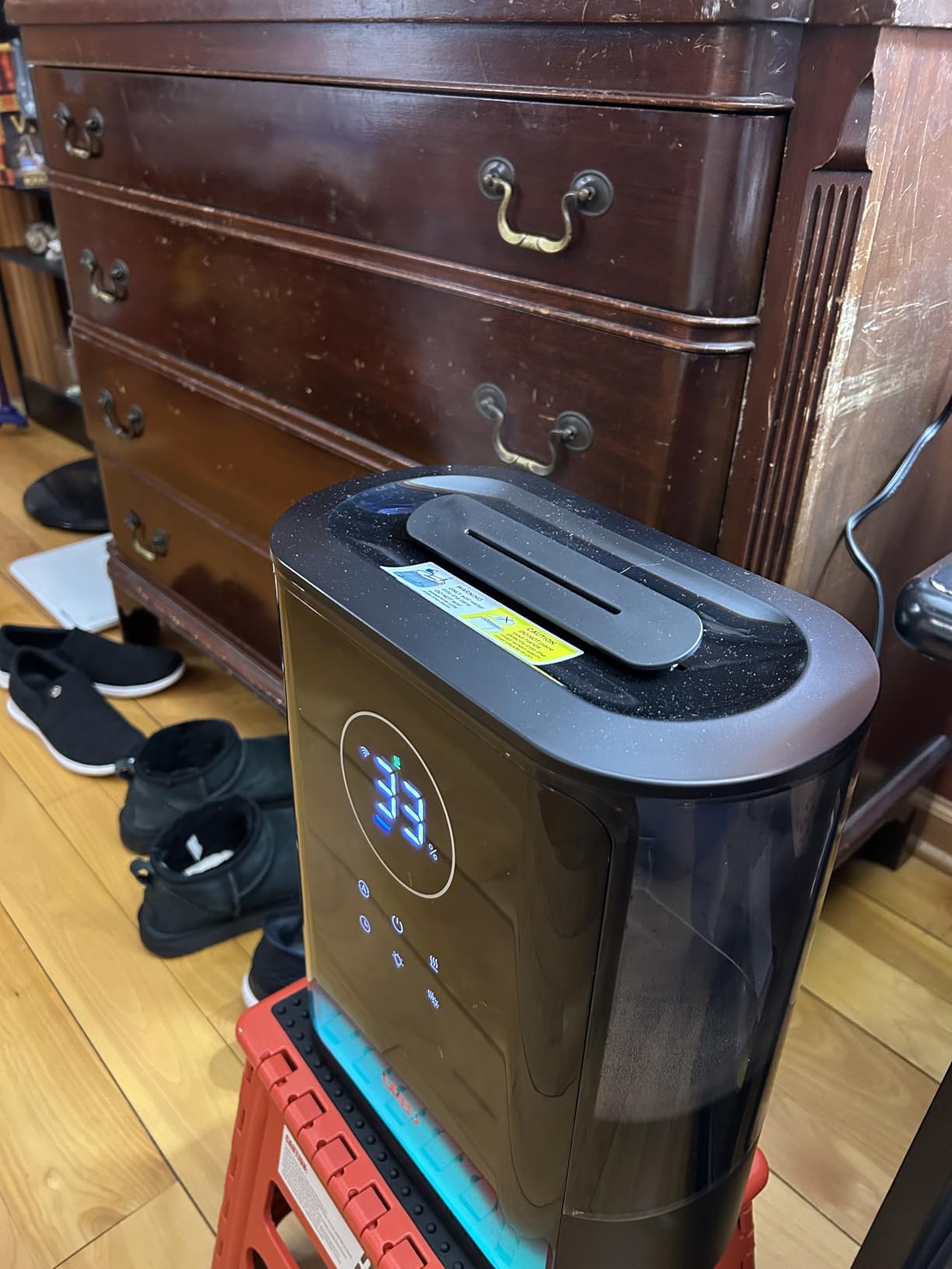 DREO 8L Smart Humidifier Large Room, 80H Runtime, Warm & Cool Mist, HM717S | Up to 600ft², Precise Humidity Control, 1500+RGB Light, 28dB, Humidifiers for Bedroom, Plants, Baby, Supports APP/Voice/Alexa customer photo 2