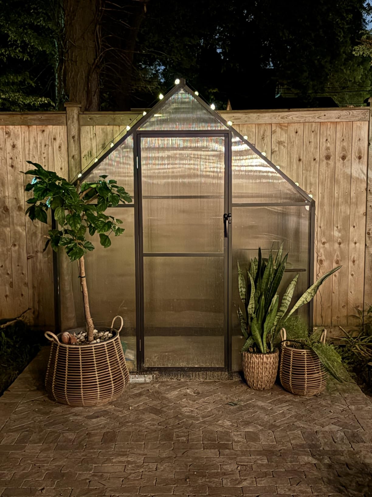 5.5X4FT Enhanced Aluminum Mini Greenhouse for Outdoors with Thermometer | Easy Assembly, UV-Resistant Panels, Built-in Reinforcement, Lockable Hinged Door, Roof Vent, For Vegetable, Flower and Herb customer photo 1