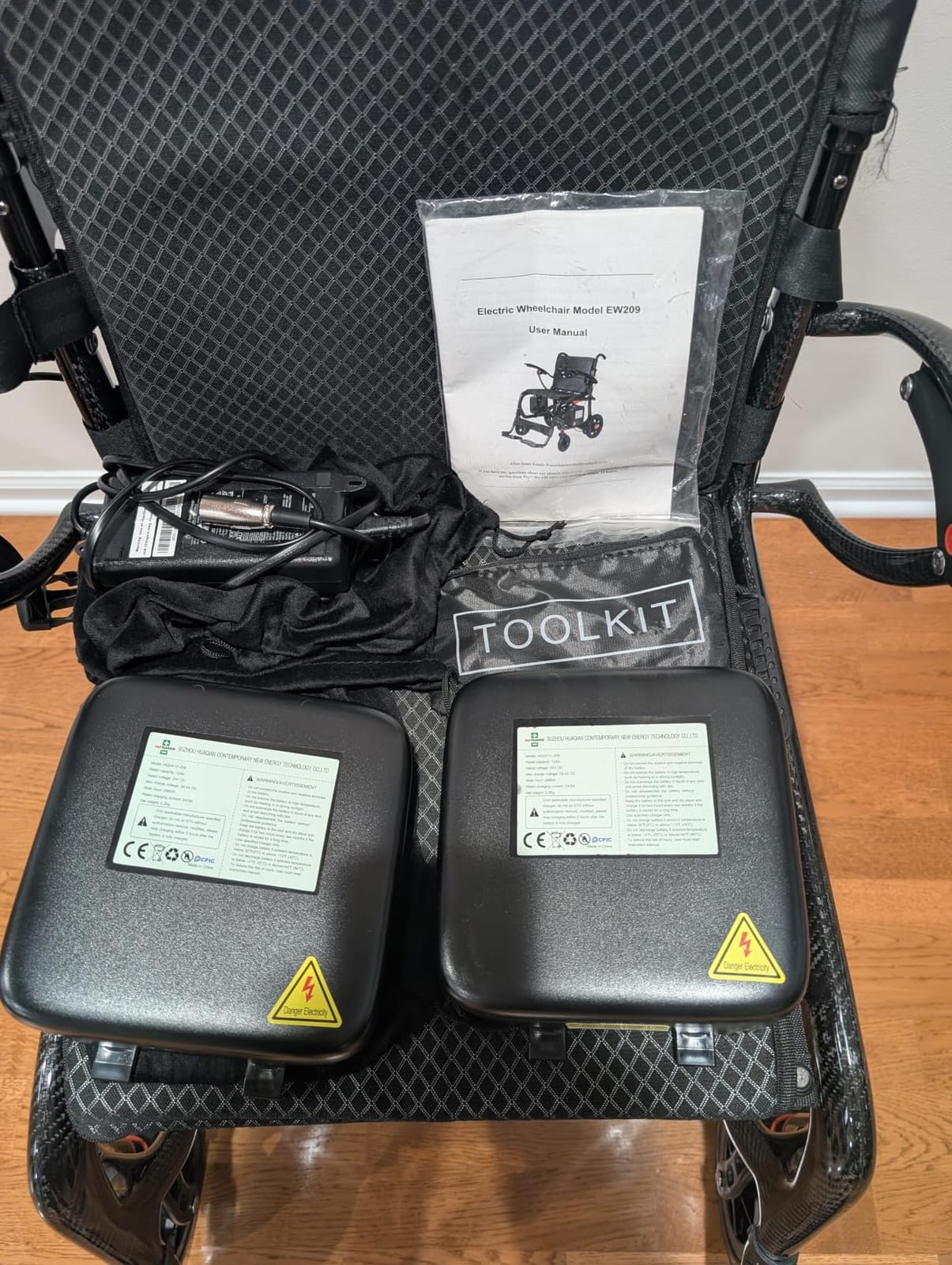 28lbs Ultralight 28 MI 100% Carbon Fiber Electric Wheelchairs | Travel Power Wheelchair for Adults, Foldable Motorized Wheelchairs with 2 Lithium Batteries, Airline Approved customer photo 1