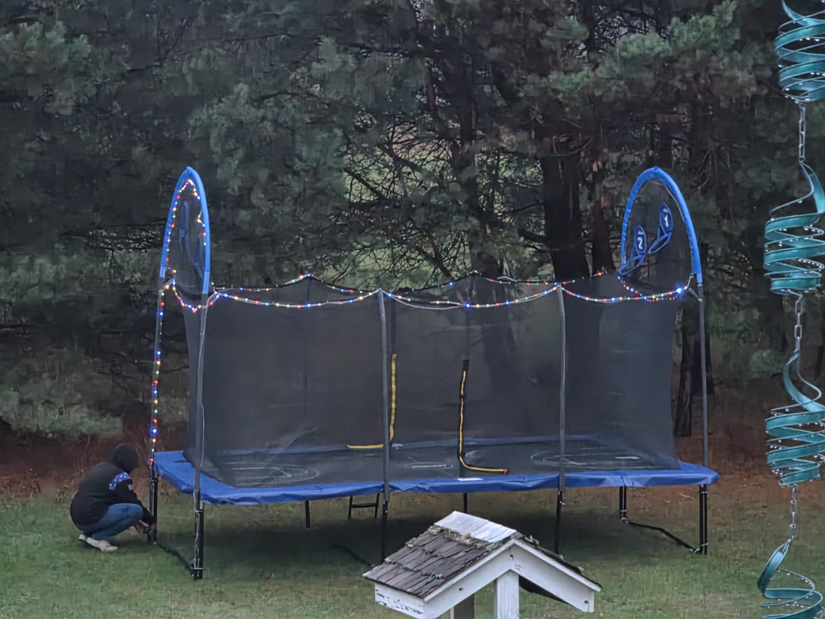 Zupapa 1800LBS Weight Capacity Rectangle Trampoline 10x17FT 9X15FT 8X14FT Outdoor Square Gymnastics Trampolines with Basketball Hoops for Kids Adults customer photo 2