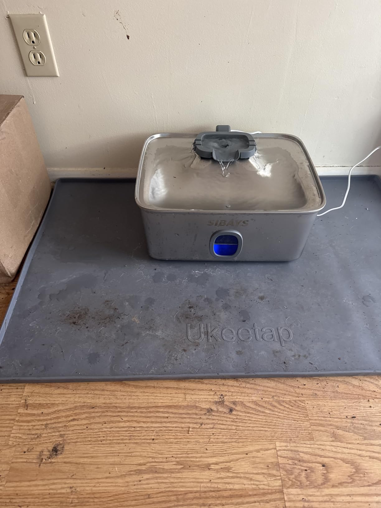 SIBAYS 4Gal/15L Large Dog Water Fountain, Stainless Steel Pet Fountain with Water Window & LED Light, Ultra Quiet Automatic Dog Water Bowl Dispenser for Large Dogs & Multi-pet, Easy to Clean FS76 customer photo 2