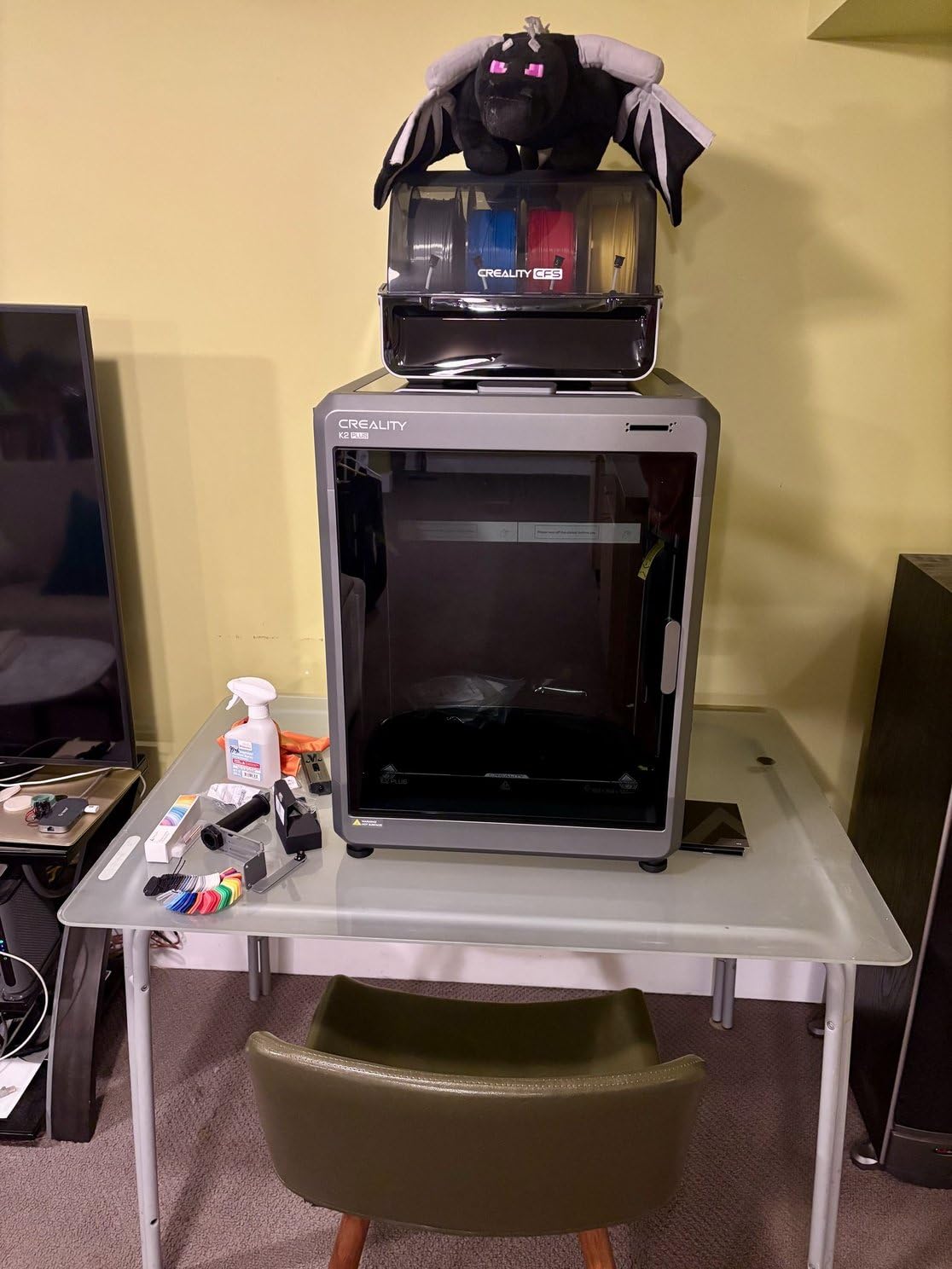 Creality K2 Plus Combo 3D Printer, Multi Color Printing with New CFS 600mm/s High-Speed Full Auto-Leveling Dual AI Camera Next-Gen Direct Drive Extruder Large Build Volume 13.78x13.78x13.78inch customer photo 1