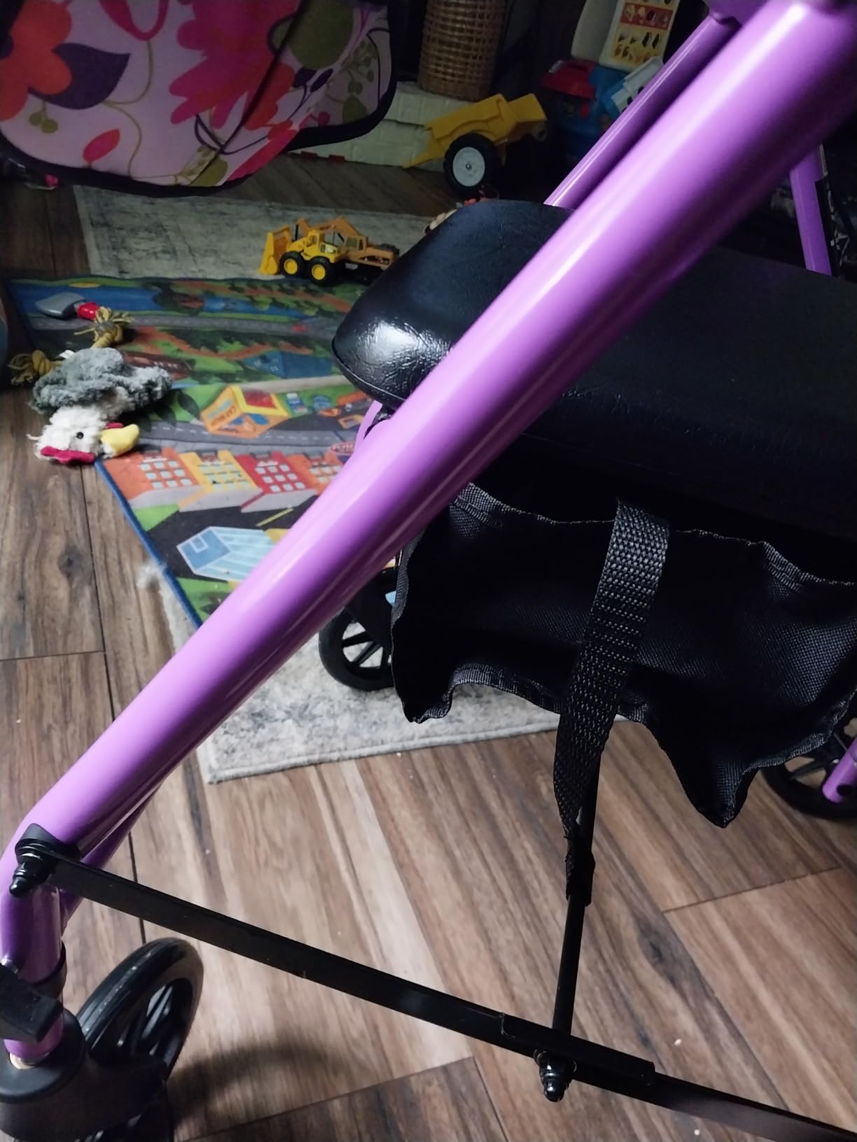 Vive Mobility Steel Rollator Walker with Seat - Foldable, Narrow, Rolling (Purple) customer photo 2