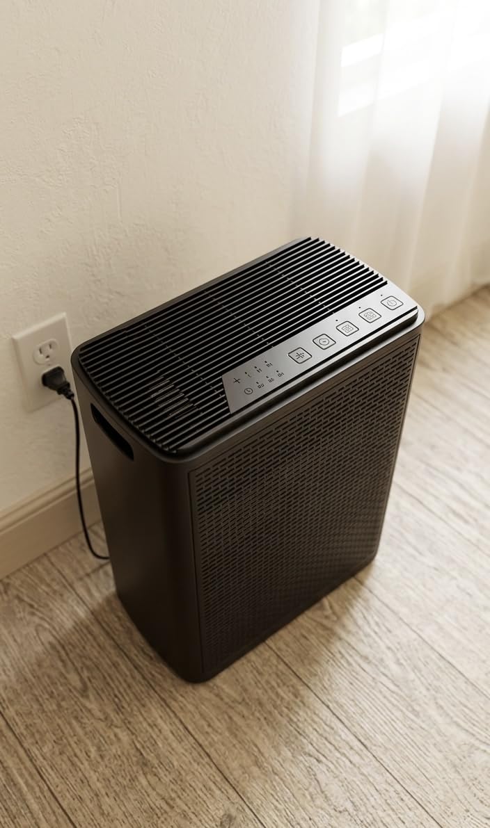 YARIKI Air Purifiers for Home Pets Covers Up to 1500 Sq Ft, H13 Hepa Filter with Washable Pre-Filter, Pet Hair Dander Smoke Air Cleaner, 22 dB Quiet Sleep for Living Room Bedroom Kitchen, P280 (Black) customer photo 1