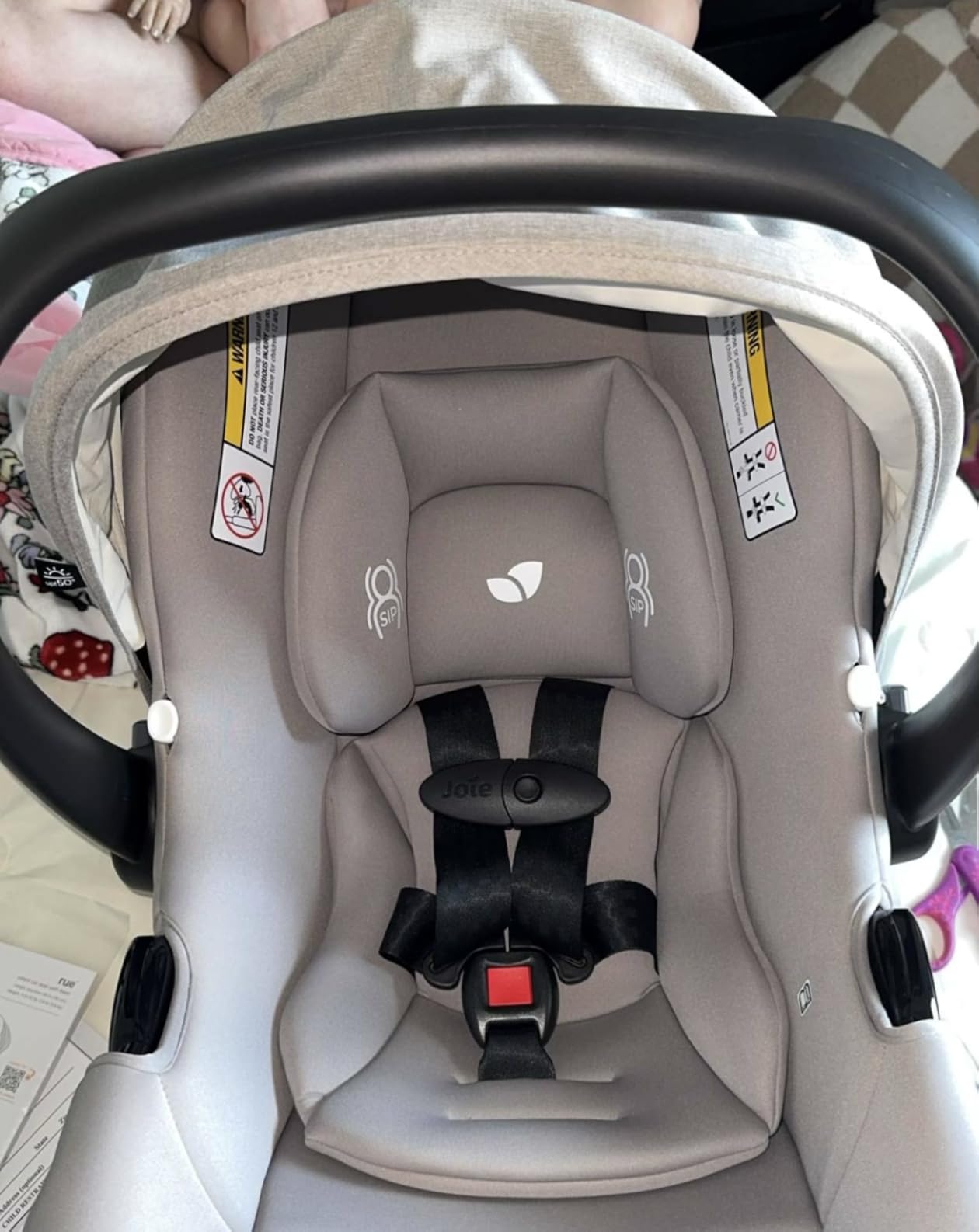 Joie Baby Rue Infant Car Seat & Anti-Rebound Base, Lightweight Infant Car Seat with UPF 50+ Canopy for Newborns and Infants, Travel System Compatible customer photo 2