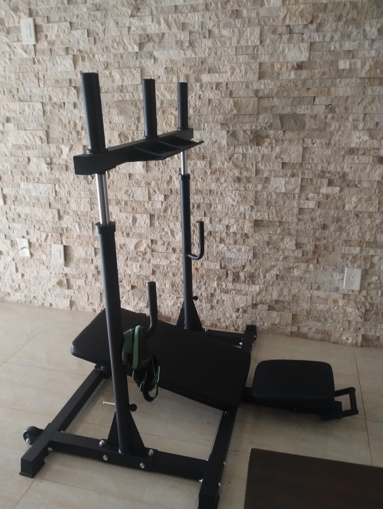 Vertical Leg Press Machine for Leg Quads and Calves Training | Heavy Duty Steel, 550lbs Load Capacity, Adjustable Back and Head Cushion, Large Foot Board, Home Gym Machine, Black customer photo 1