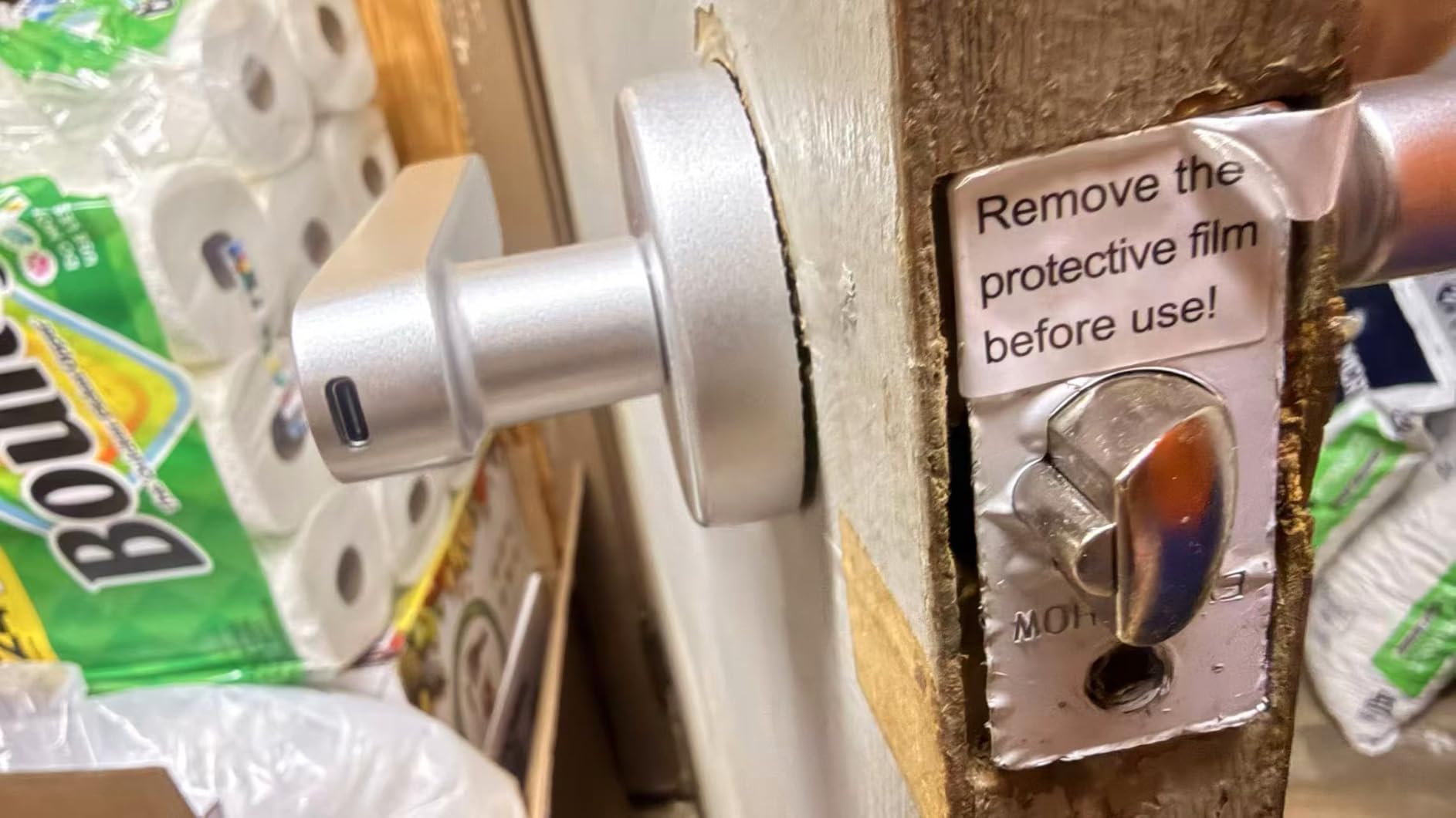 Fingerprint Door Lock Biometric Door Knob with Keypad Keyless Entry, Door Locks for Bedrooms, Home Hotel Office Apartment Black customer photo 1