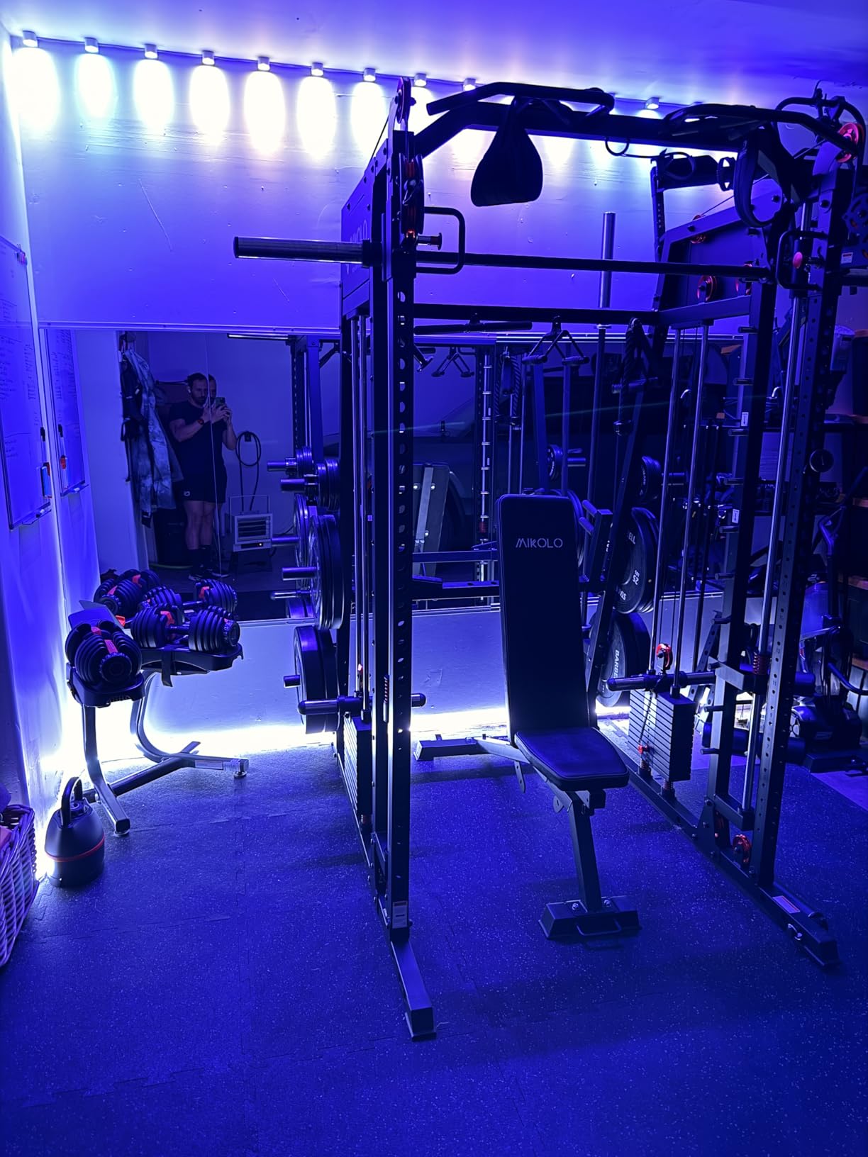 Mikolo M4 2.0 Smith Machine, 2200lbs Squat Rack with LAT-Pull Down System & Cable Crossover Machine, Training Equipment with Leg Hold-Down Attachment customer photo 2