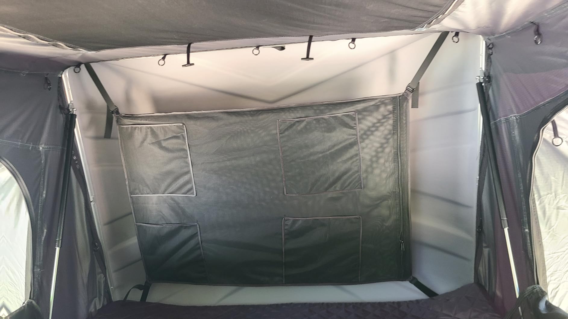 Sanhima Rooftop Tent Hard Shell - Jervis Overland Aluminium ABS Roof Top Tent w/Stargaze Window & LED Strip Light for Car SUV Truck Camping, 2-3 People customer photo 1