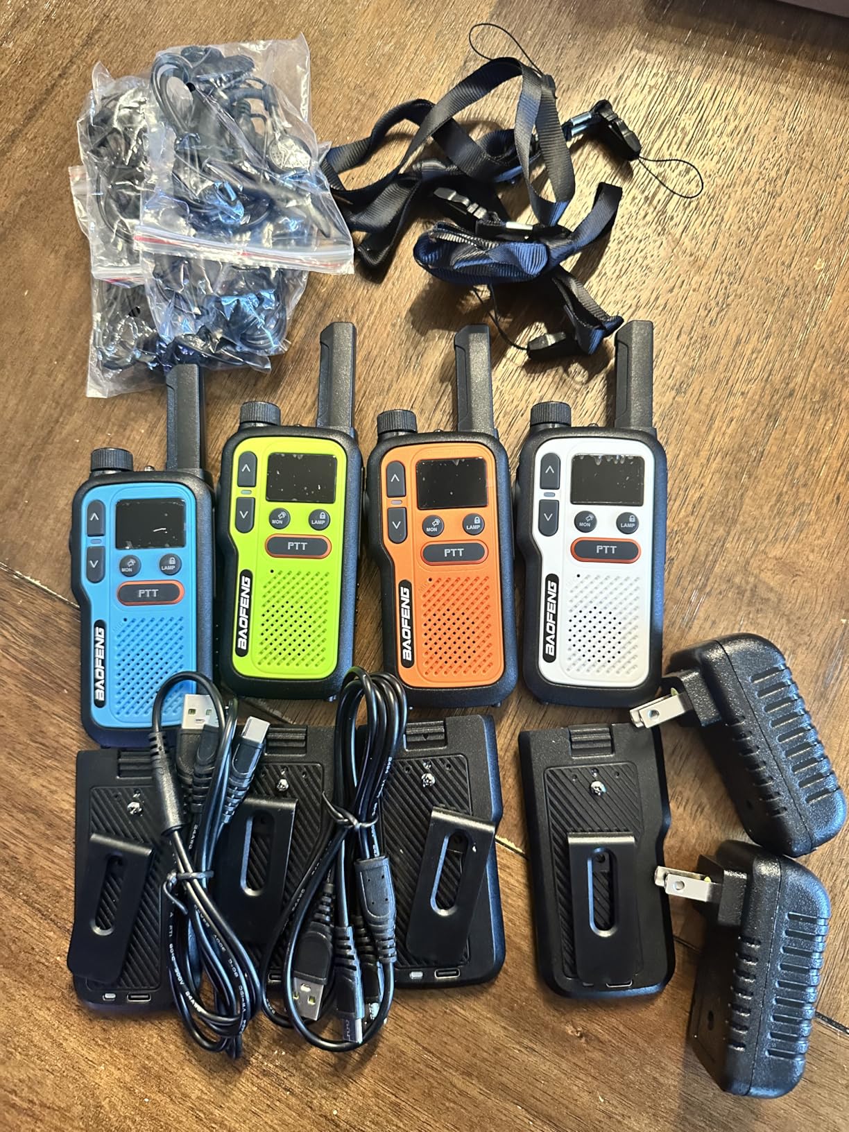 Walkie Talkies Long Range for Adults, Rechargeable Walkie Talkies FRS NOAA Family Emergency Walky Talky, Portable 2 Way Radios with Earpiece 1500mAh VOX USB-C Charger for Camping Hiking Cruise, 4Pack customer photo 2