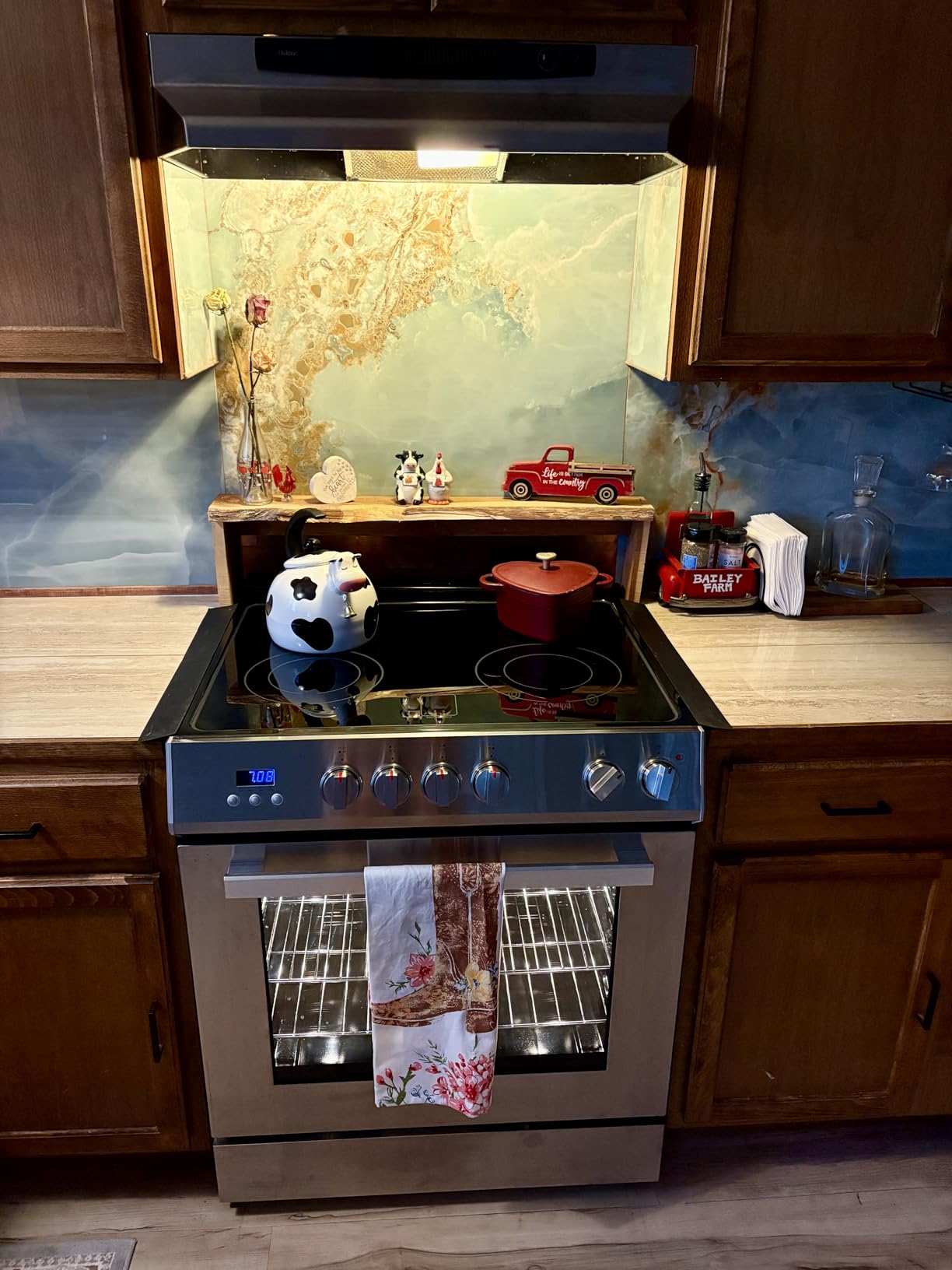 Cosmo 30 in. Stellar Coll 4.9 cu. ft. 4 Burner Electric Range, Convection, Black (COS-ERD304K-BK) customer photo 1