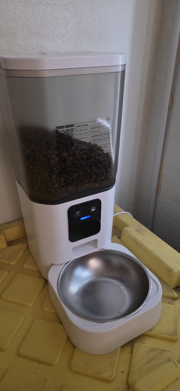 Automatic Cat Feeder with 5G WiFi: Automatic Dog Feeder with Slow Feed & Smart APP Control, 7L Timed Auto Cat Food Dispenser with Alexa for Pets, Detachable for Easy Cleaning - 29 Cups customer photo 2