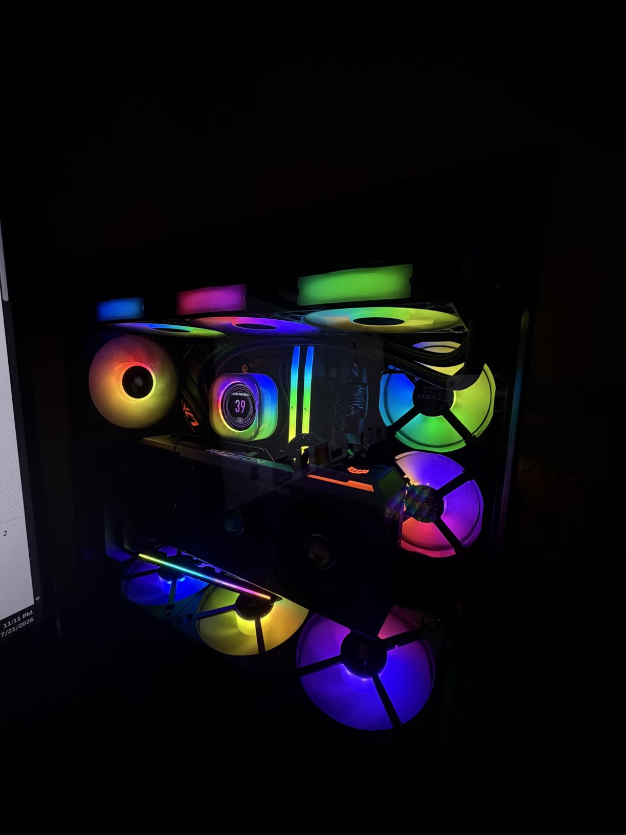 Lian Li O11D MINI V2 Flow-ATX Mid-Tower PC Case-Black-O11DMIV2FX | Panoramic View, High-Performance Airflow, Includes 5 x 120mm Reverse Blade Fans, Cable Management, O11DMIV2FX customer photo 1