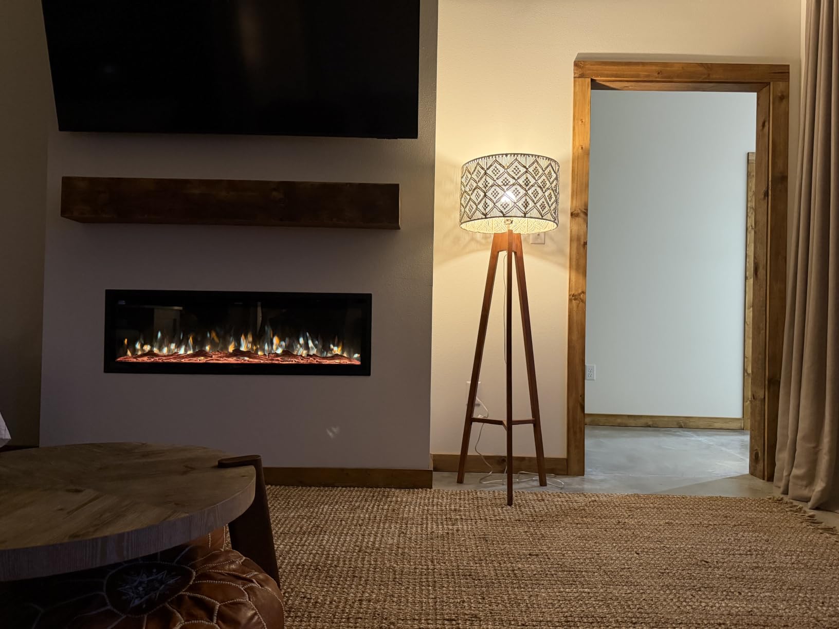 Westinghouse 50 Inch Electric Fireplace Heater, Compatible with Alexa & Google Home, Wall Mount or in-Wall Recessed Fireplace Insert, Color Changing Flames customer photo 2