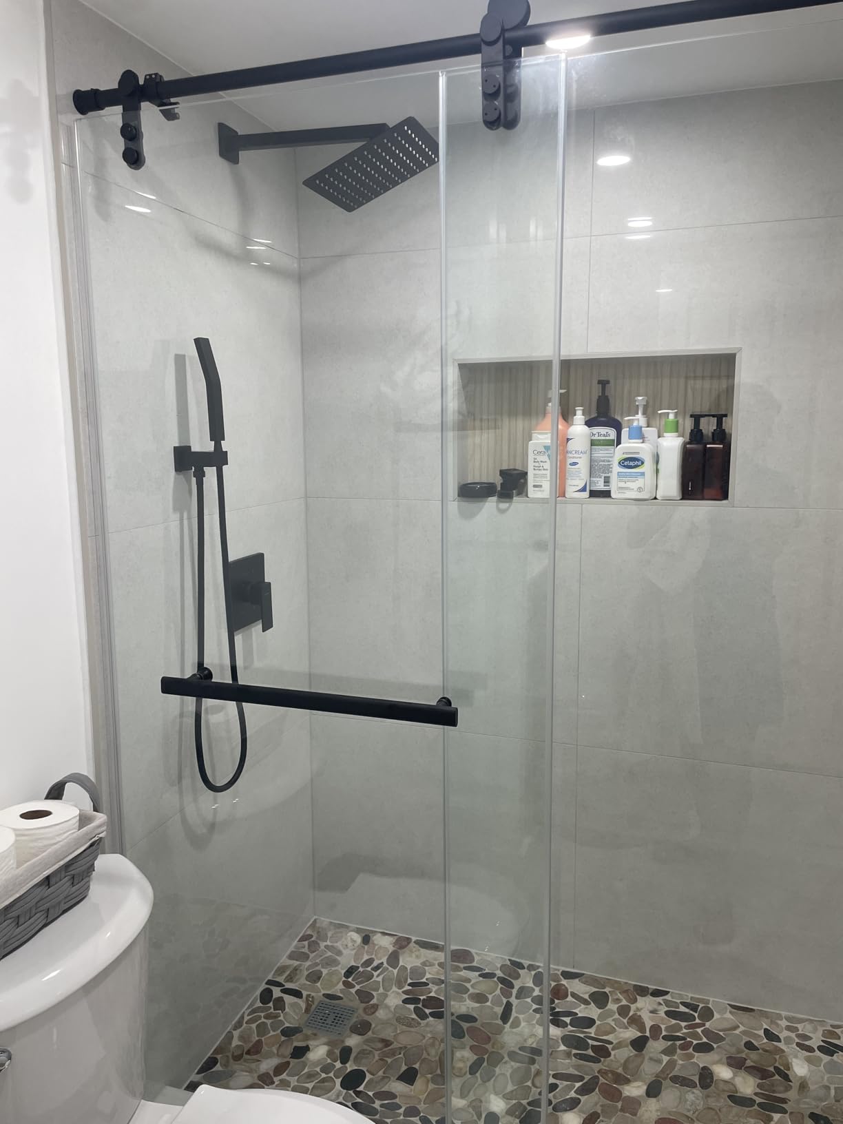 SR SUN RISE Shower System 10 Inch Rainfall Brass Valve Trim Kit Black | Wall-Mounted Rainfall Shower Set with Valve, Pressure Balance for Stable Temp, 304 Steel, Lead-Free Waterway, Leak-Resistant customer photo 1
