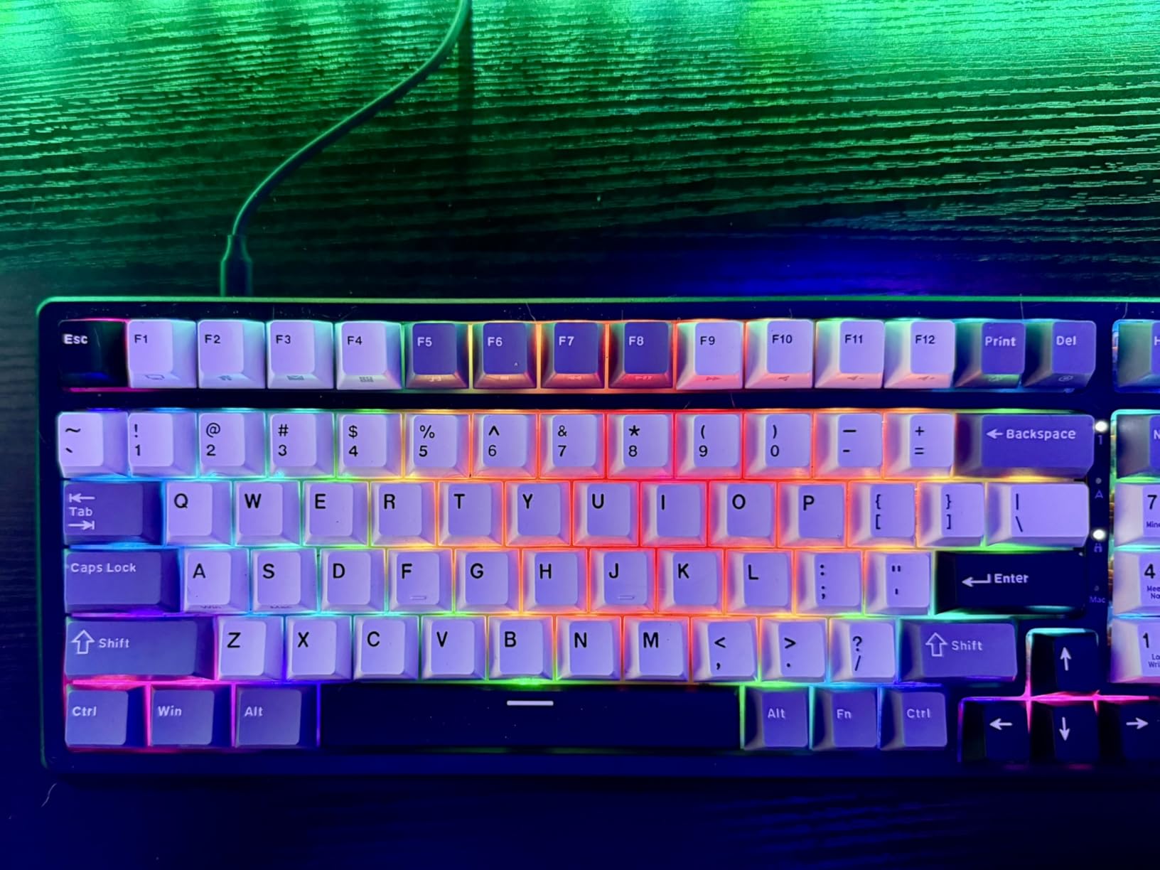 RK ROYAL KLUDGE F99 Wired AI Mechanical Keyboard for Office Work & Gaming, with Real-Time Voice Input & Translation, Hot-Swappable Linear Switches, RGB Backlit, Dual USB Ports, AI Software Support customer photo 1