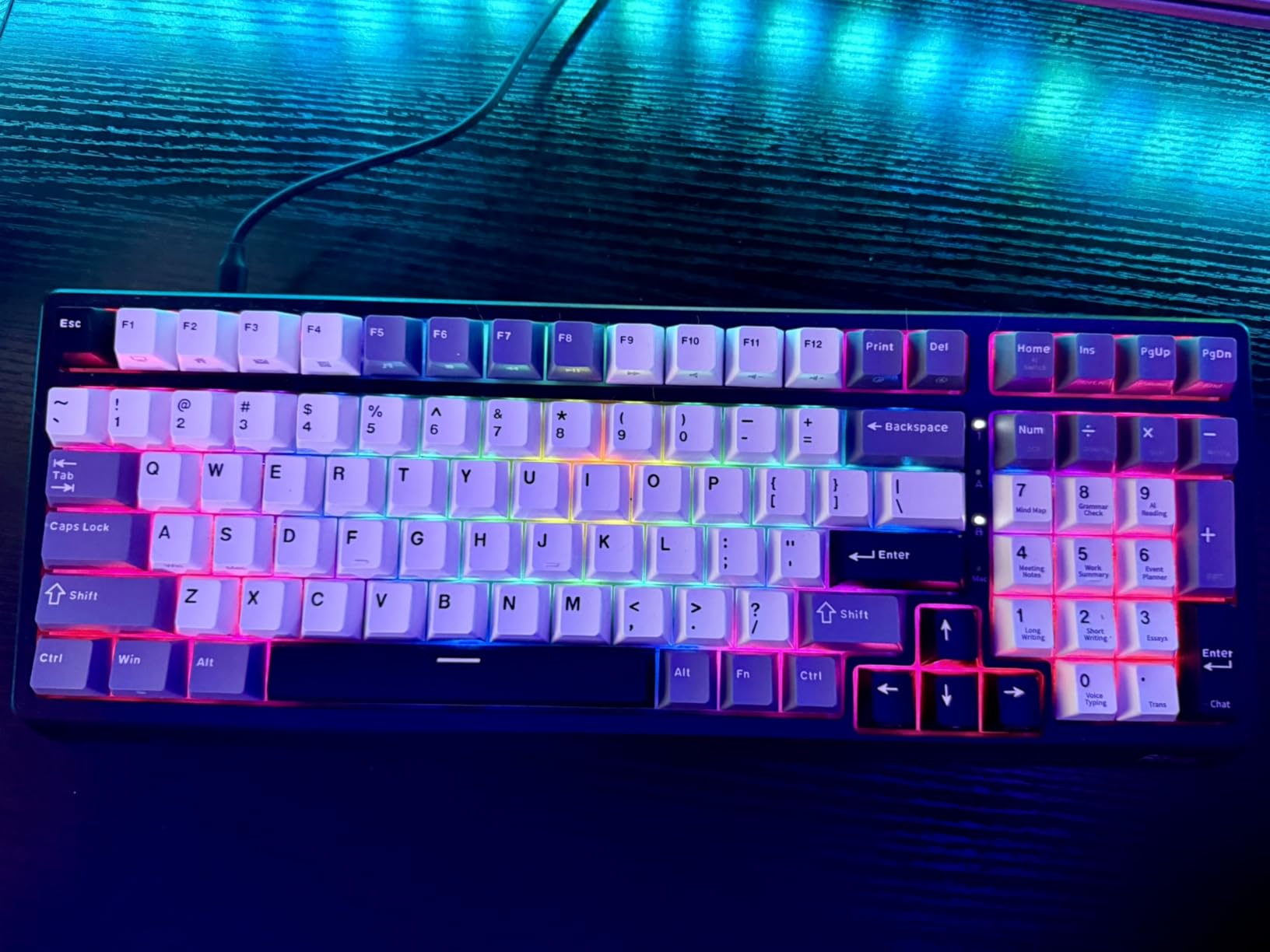 RK ROYAL KLUDGE F99 Wired AI Mechanical Keyboard for Office Work & Gaming, with Real-Time Voice Input & Translation, Hot-Swappable Linear Switches, RGB Backlit, Dual USB Ports, AI Software Support customer photo 2