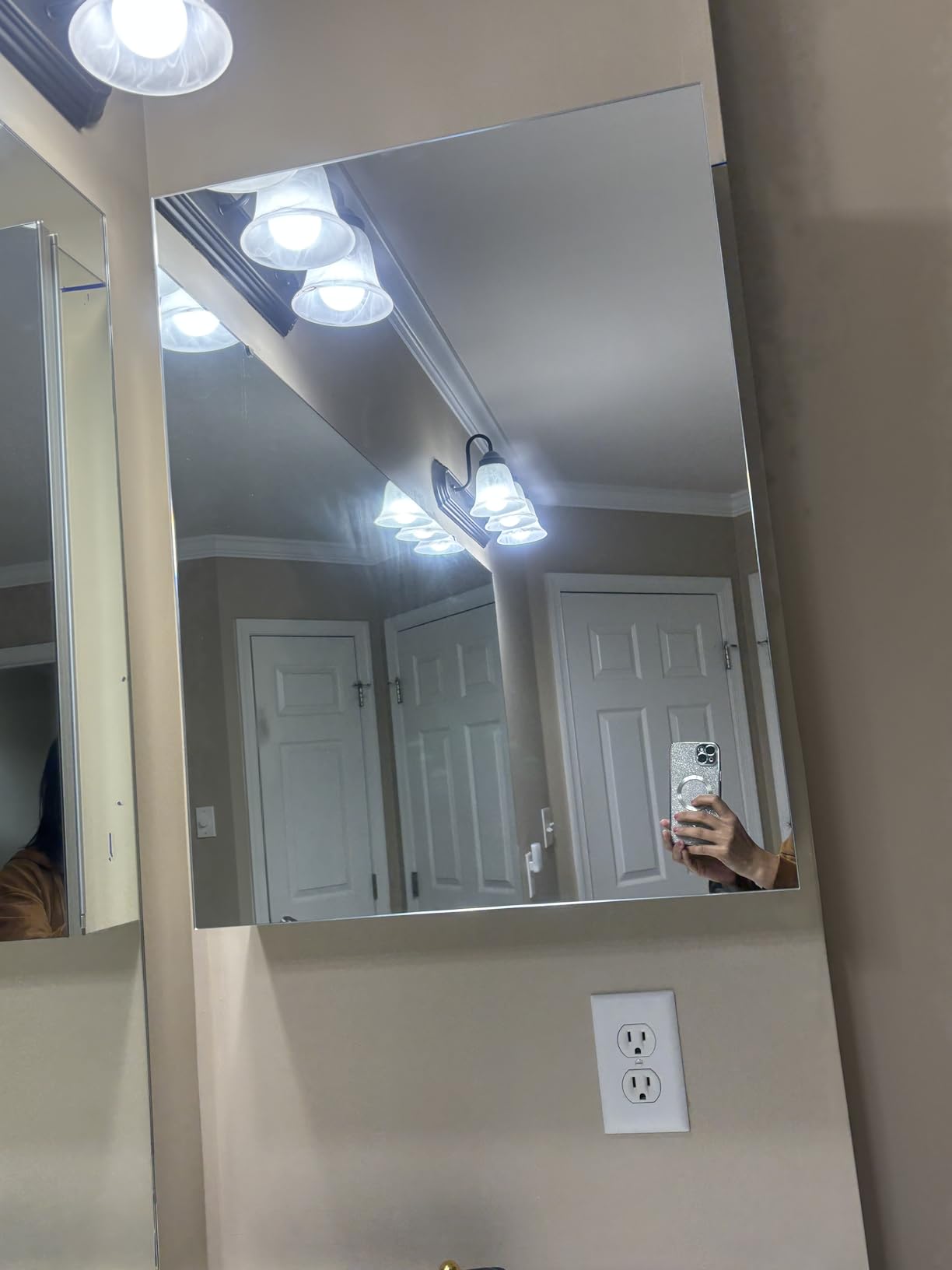 Medicine Cabinet Mirror, Bathroom Mirror with Storage 20 x 26 in | Bathroom Medicine Cabinet With Mirror And Adjustable Shelves, Aluminum Recessed or Wall Mounted Medicine Cabinets customer photo 2