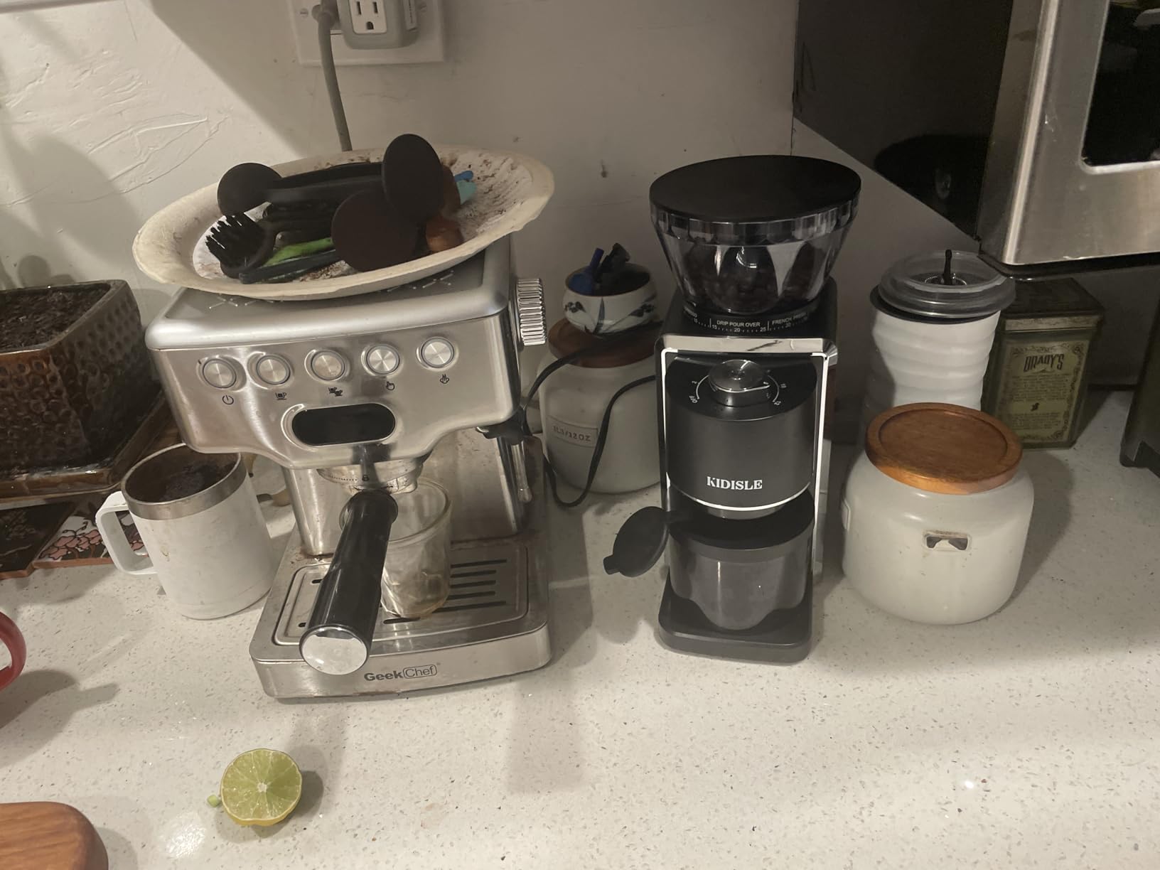 KIDISLE Conical Burr Coffee Grinder, Electric Coffee Bean Grinder for Precise Grinding, 35 Settings, 2-12 Cup Selector, Anti-Static Design for Home Use, Black customer photo 2