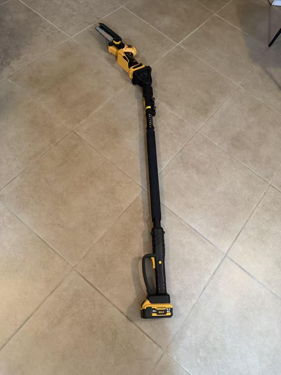 2-IN-1 Cordless 8-Inch Pole Saw & Chainsaw for DeWALT 20V MAX Battery - 1200W Brushless Motor, Total Reach of Max 15.9 FT, Lightweight, 8
