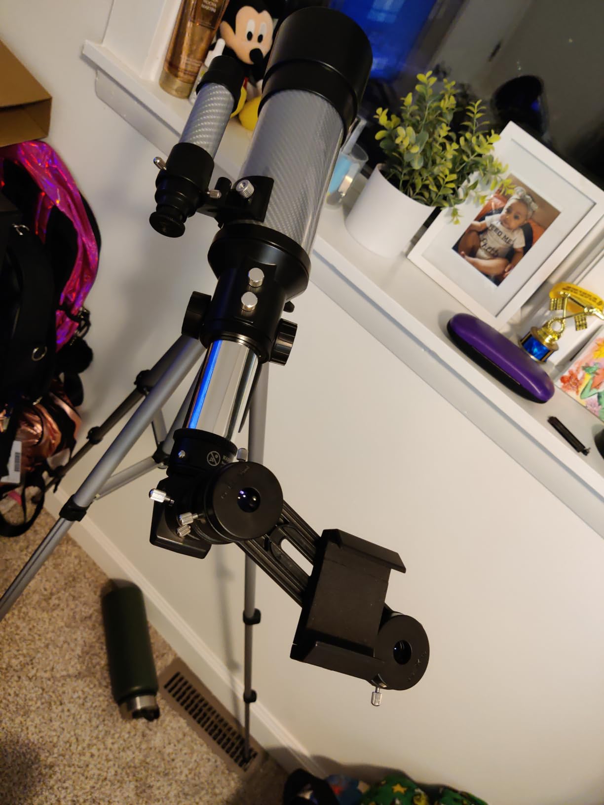 Telescope 70mm Aperture 400mm Astronomical Refracting Telescopes - Travel Telescope with Tripod, Phone Adapter(Ocean Blue) customer photo 1