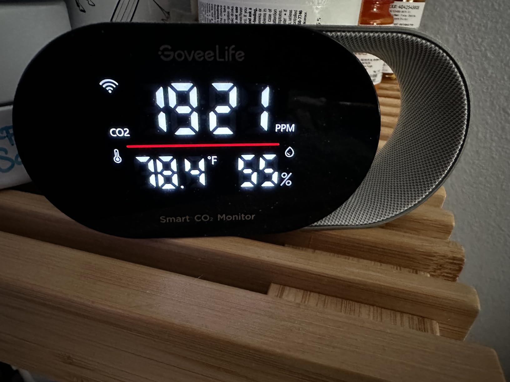 GoveeLife Smart Air Quality Monitor CO2 Detector H5140, Display & Alarm | Indoor temperature humidity sensors for health, real-time sleep quality & energy efficiency for office, bedroom, kitchen customer photo 1