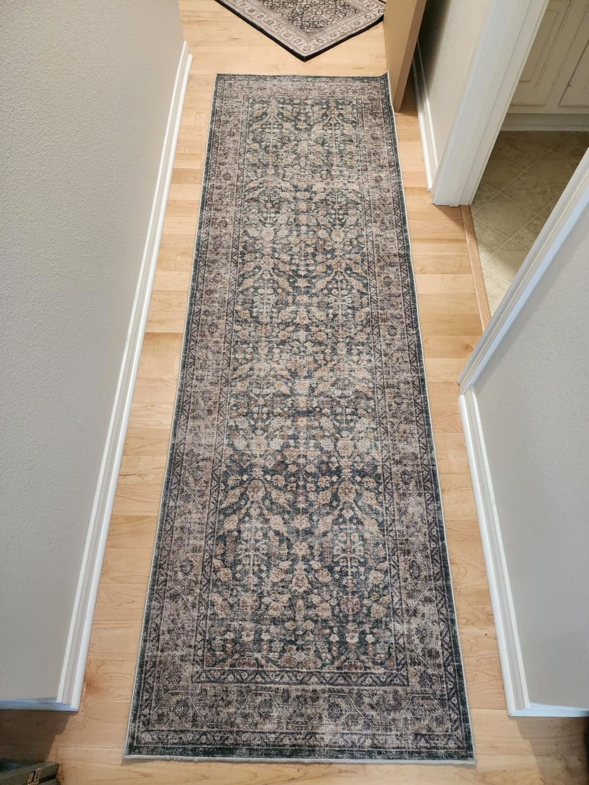 Machine Washable Rugs for Living Room: 9x12 Area Rugs for Bedroom Vintage Stain Resistant Non Slip Low Pile Lightweight Boho Carpet for Kitchen Dining Room Farmhouse Kids Room Nursery customer photo 1