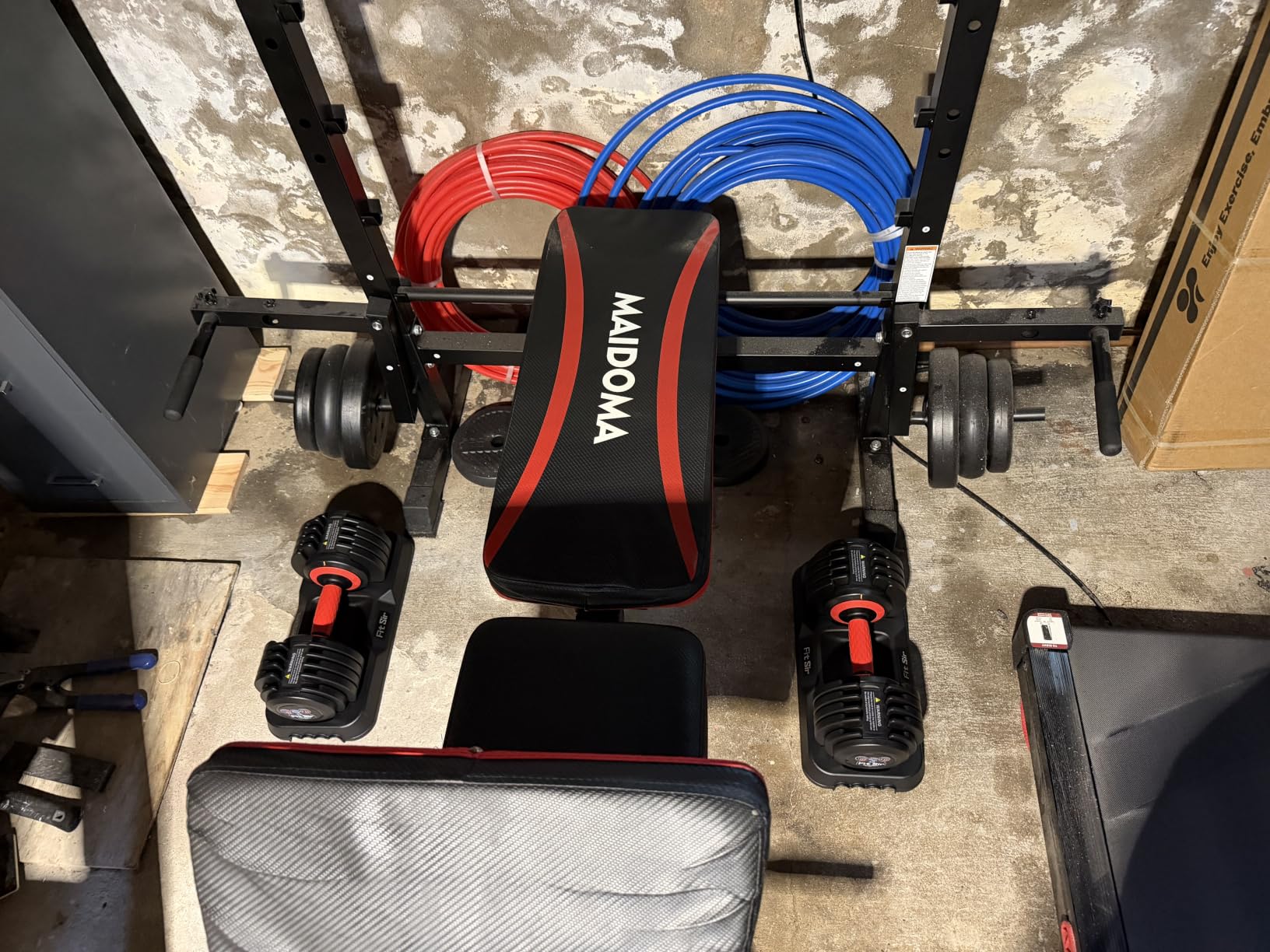 Adjustable Dumbbell Set, 10-in-1 25LB/50LB/90LB Adjustable Dumbbells with Safe Locking System, Enclosed Storage Tray, 1 Sec Fast Adjustment, Comfortable Non-Slip Textured Grip, Suitable for Home Gym Workouts Men and Women customer photo 1