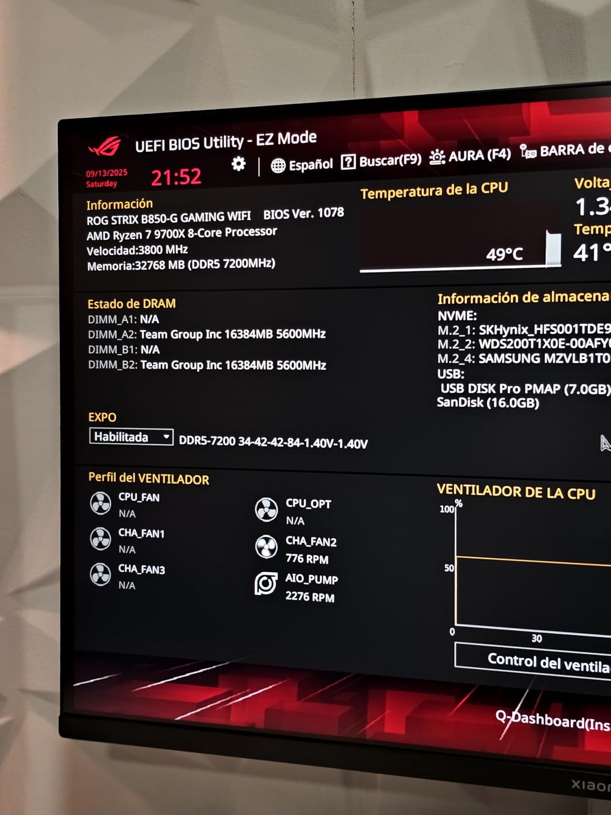 ASUS ROG Strix B850-G Gaming WiFi AMD AM5 B850 mATX Motherboard, Advanced AI PC Ready, 14+2+1 Power Stages, DDR5 Slots, 4X M.2 Slots, PCIe 5.0 Ready, WiFi 7, 2.5G LAN, USB 20Gbps Type-C, AI Advisor customer photo 1