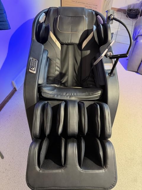Luxury 4D Full Body Massage Chair with Calf Kneading, Zero Gravity SL-Track Shiatsu Recliner, 18 Auto Modes & 6 Massage Techniques, Lumbar & Calf Heating, Foot Roller, Voice/App/Touch Control, Body Scan customer photo 1