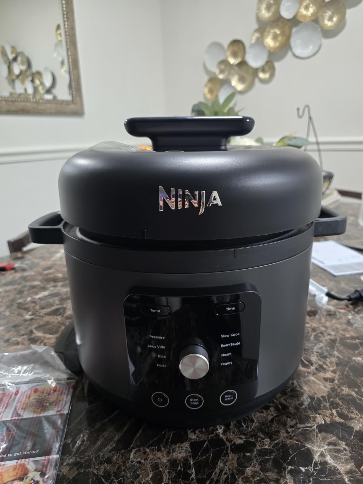 Ninja HyperHeat 9-in-1 Electric Pressure Cooker | 6.5 Qt Multi Cooker with Sear/Sauté, Slow Cooker, Rice Cooker, Sous Vide | 1200W | Fast Cooking, PFAS-Free Pot | Stone Purple | PC201SP customer photo 1