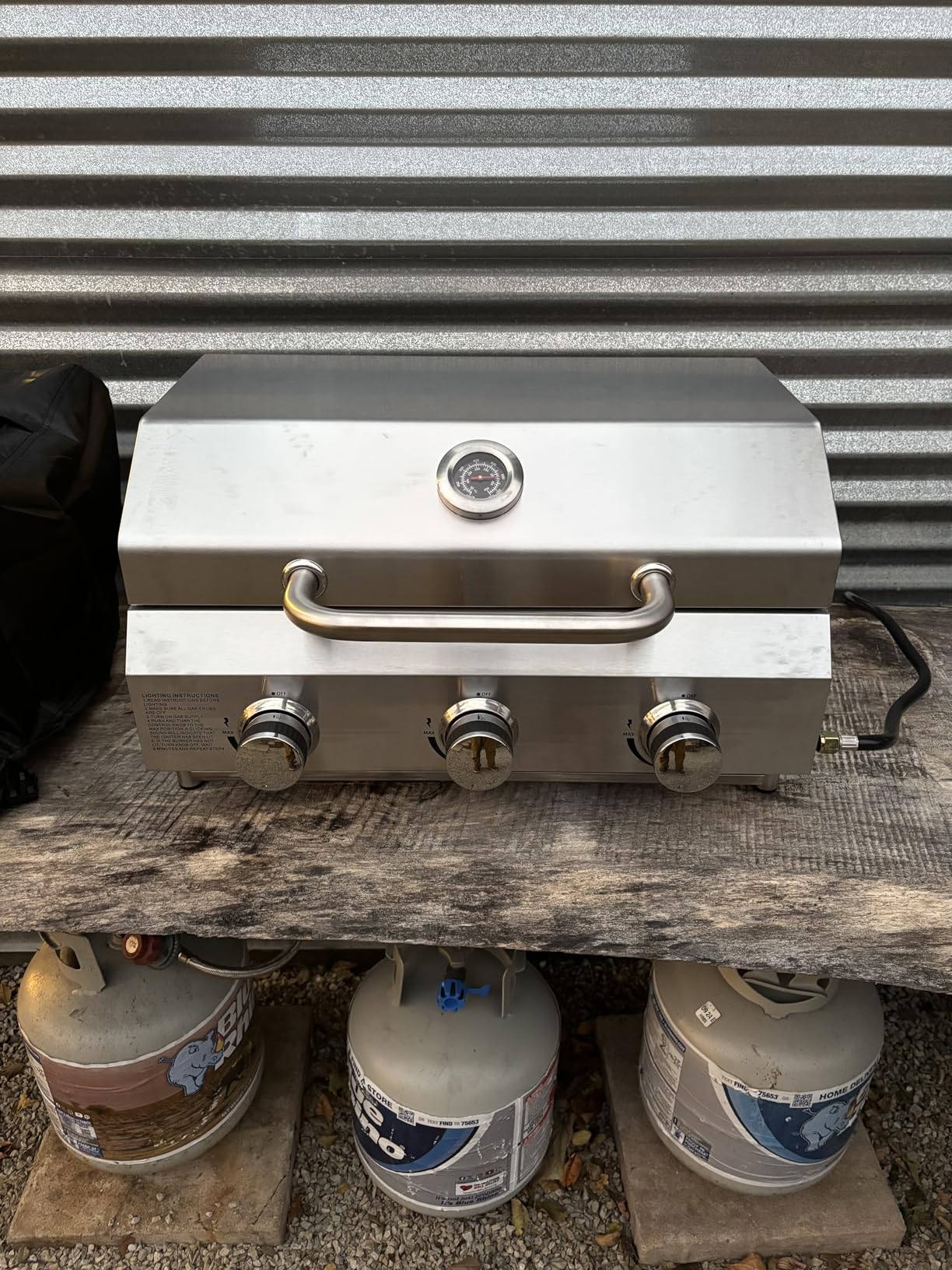 Bestfire 3-Burner Tabletop Gas Grill, 30,000 BTU Portable Propane Grill with Heavy-Duty Thickened Grates & Knobs, Compact Design & Detachable Legs for Camping, RV, Backyard BBQ customer photo 1