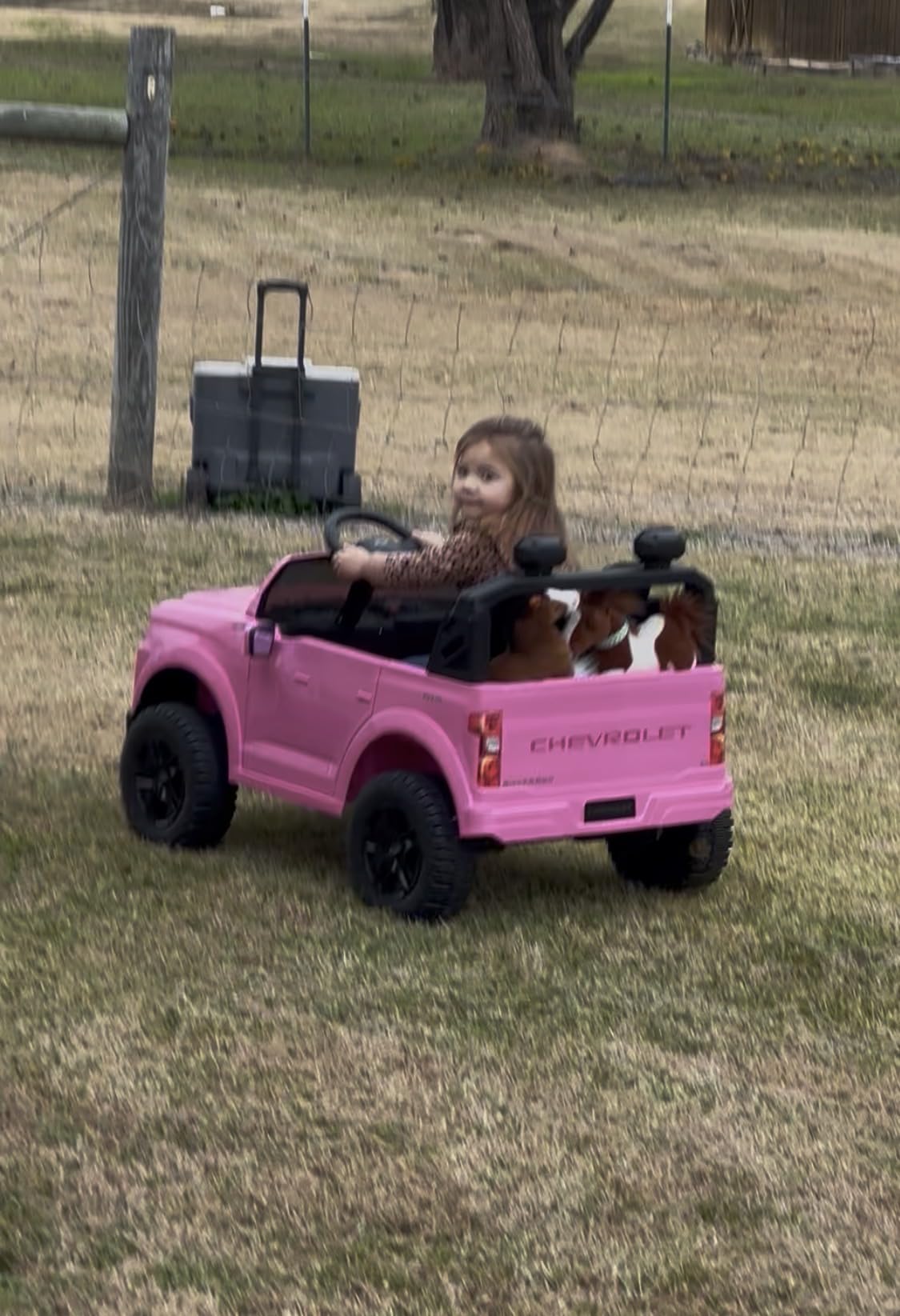 First Ride On 24V 2 Seater Ride on Car for Kids, Licensed Chevrolet Silverado Electric Car for Kids with Remote Control, Ride on Truck with Bluetooth, LED Lights and Seat Belts (White) customer photo 2