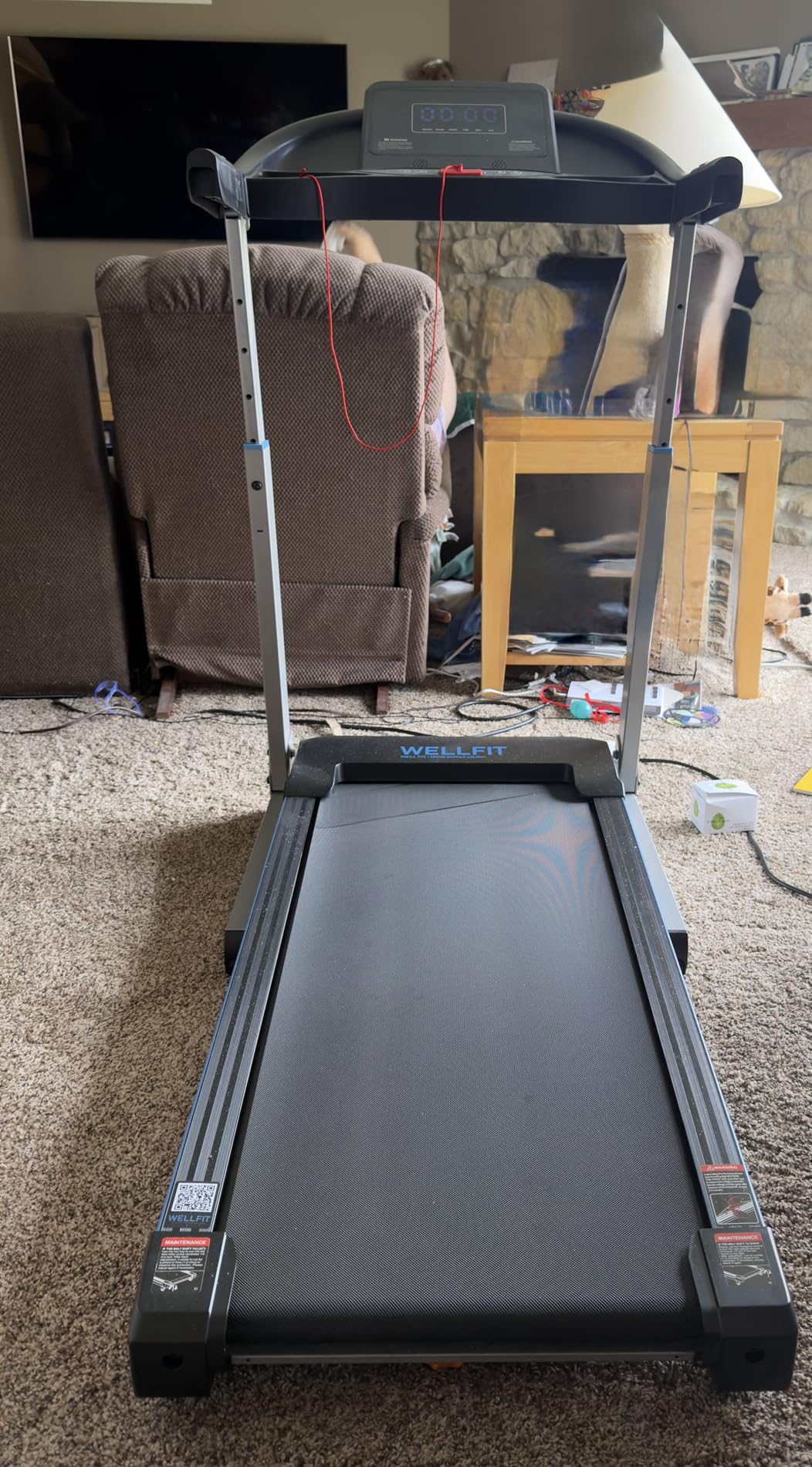 Heavy Duty Auto Incline Foldable Treadmill for Home, 400LB Capacity | 15% Auto Incline, 43'' x 18'' Wide Belt, Heart Rate Sensors, App Voice Control, LED Display for Walking, Running & Home Gym customer photo 1