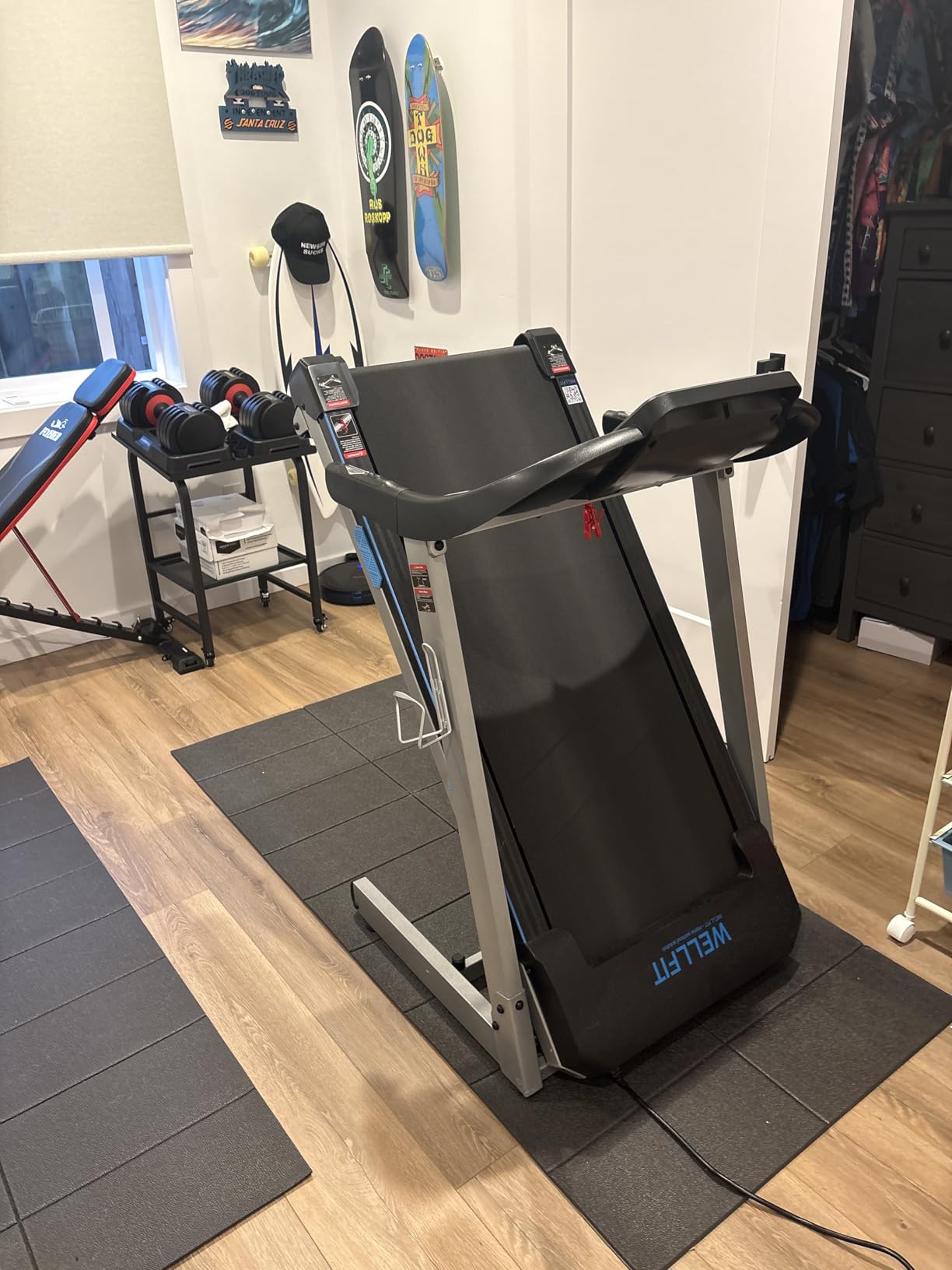 Heavy Duty Auto Incline Foldable Treadmill for Home, 400LB Capacity | 15% Auto Incline, 43'' x 18'' Wide Belt, Heart Rate Sensors, App Voice Control, LED Display for Walking, Running & Home Gym customer photo 2