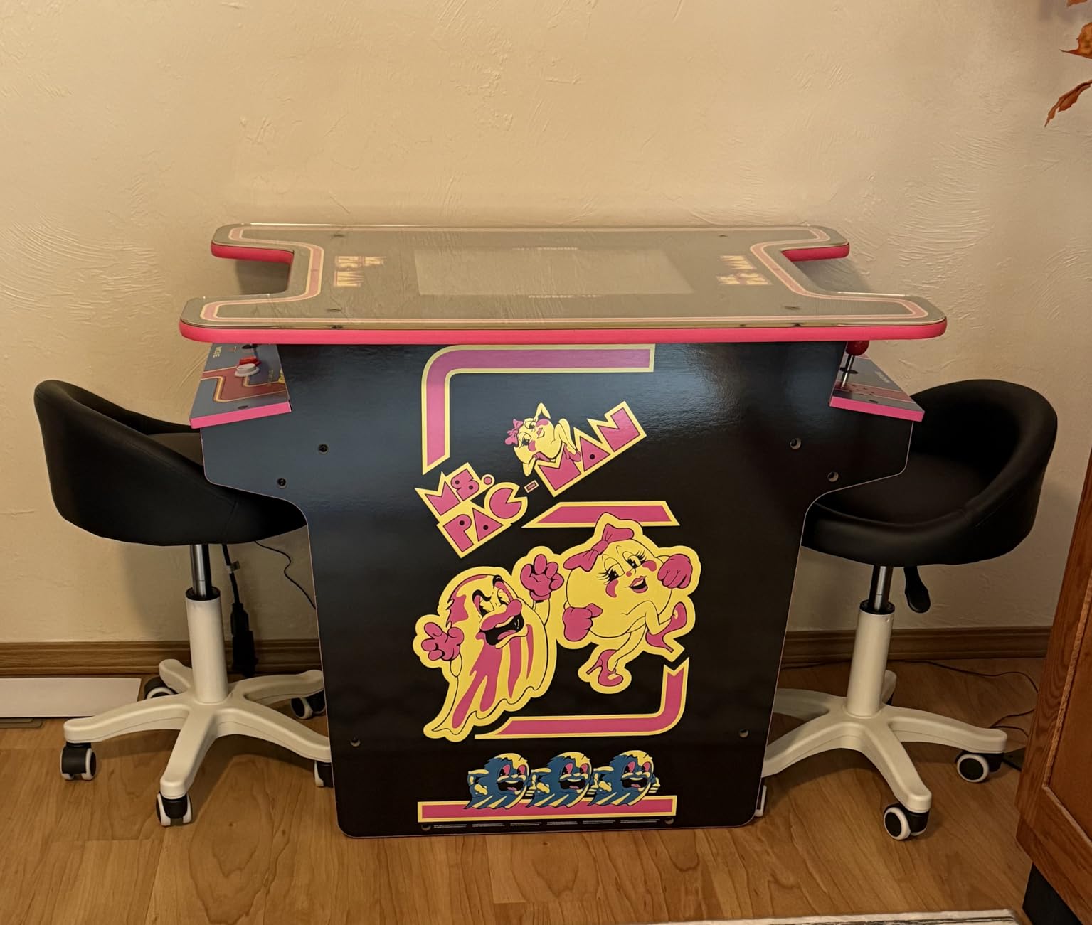 Arcade1Up Ms. PAC-MAN Head-to-Head Arcade Table, 12 Classic Games customer photo 2