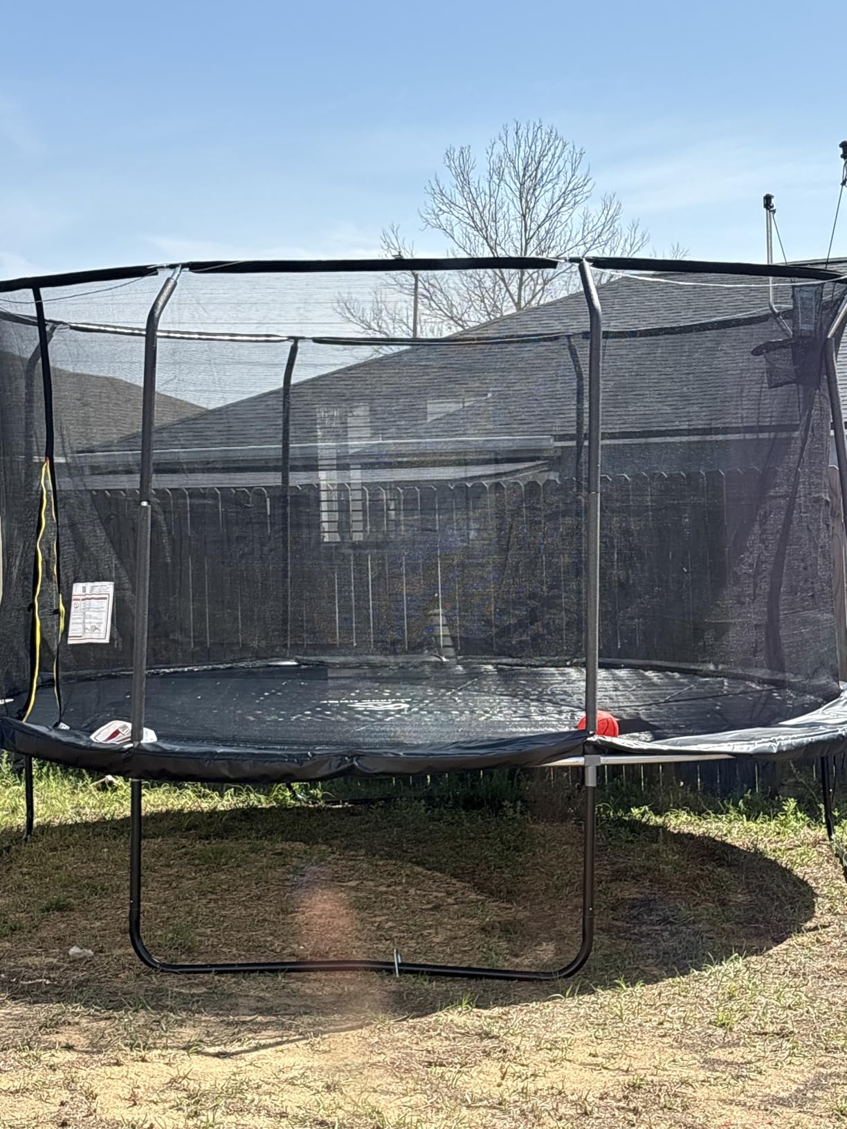8-16FT Outdoor Trampoline with Net, Basketball Hoop & LED Lights customer photo 1