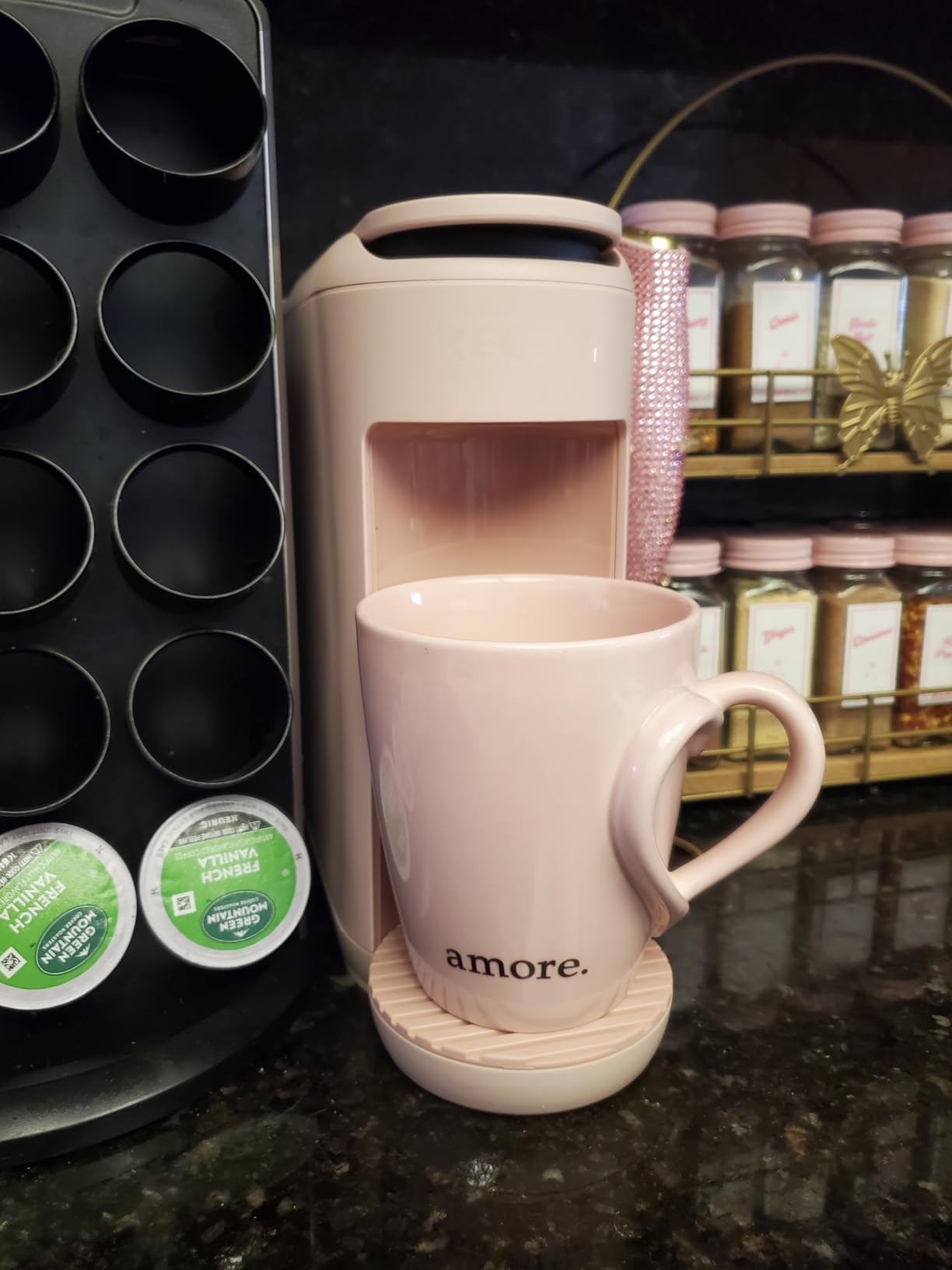 Keurig K-Mini Mate Single Serve K-Cup Pod Coffee Maker, Brews Up to 12 oz Cup, Compact Portable Coffee Machine for Small Spaces, Great for Dorms & Offices, Glamping Green customer photo 1
