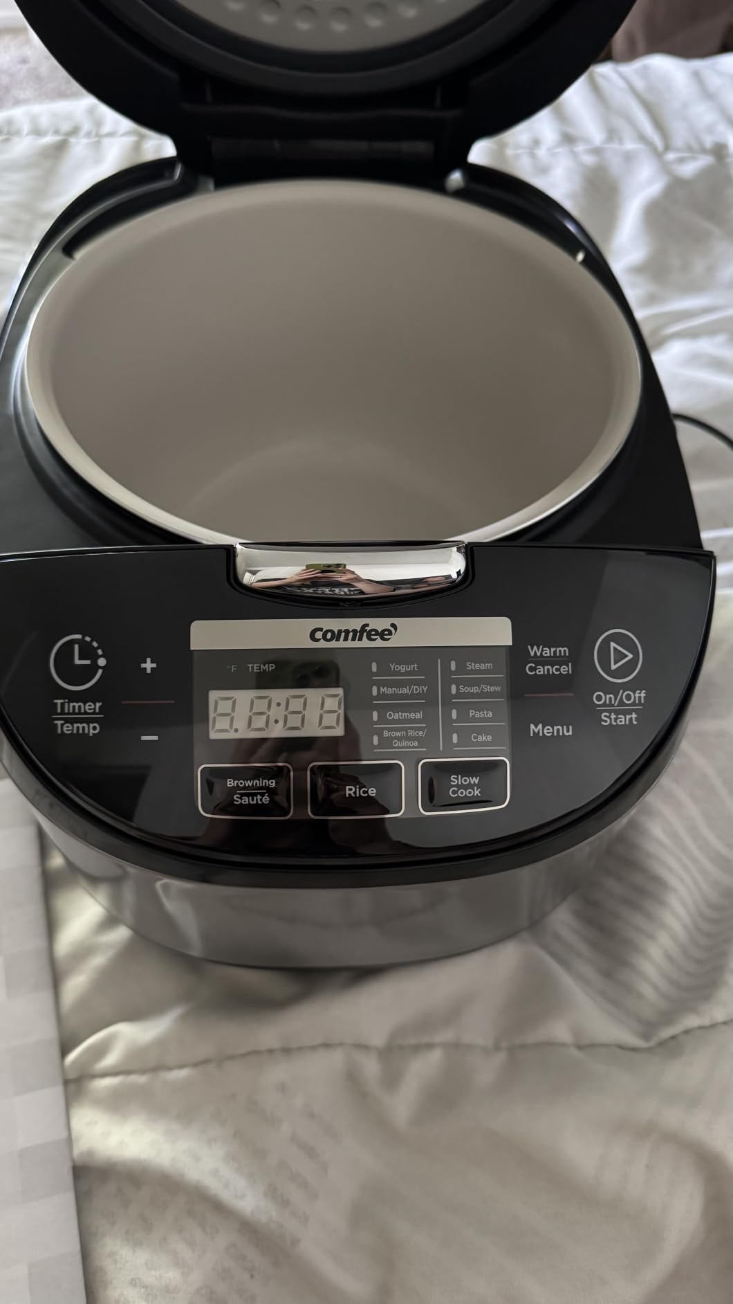 COMFEE' Rice Cooker, Japanese Large Rice Cooker with Fuzzy Logic Technology, 11 Presets, 10 Cup Uncooked/20 Cup Cooked, Auto Keep Warm, 24-Hr Delay Timer customer photo 1